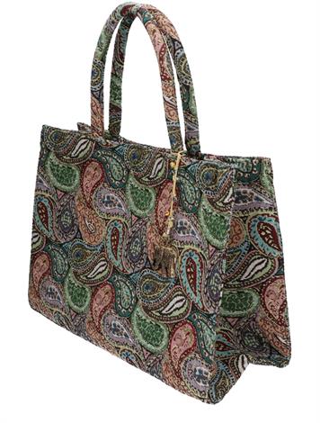 Anokhi Book Tote Large Multi Color Paisley