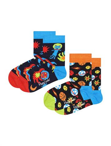 Happy Socks 2-Pack Space Time Blauw