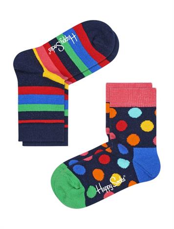 Happy Socks 2-Pack Stripe Socks Blauw