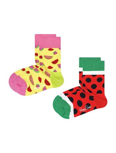 Happy Socks 2-Pack Watermelon Geel Rood