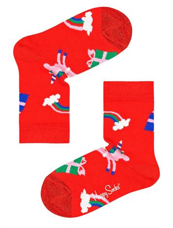 Happy Socks Kids Jumbo Unicorn Sock Rood