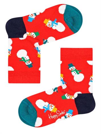 Happy Socks Kids Snowman Sock Rood