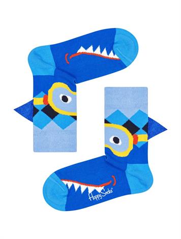 Happy Socks Shark Crew Blauw