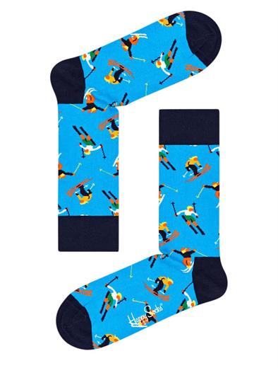 Happy Socks Skiing Sock Blauw