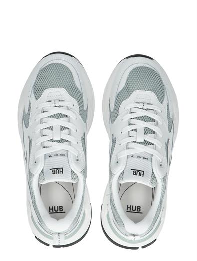 Hub Footwear Grid Cucumber White
