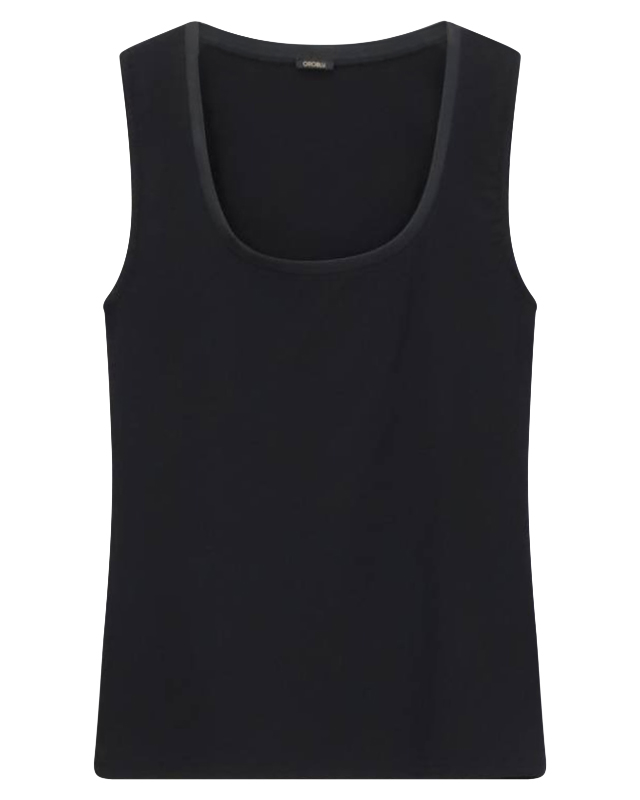 Oroblu Perfect Line Cotton Tank Top 9999 Black T-shirts-polos