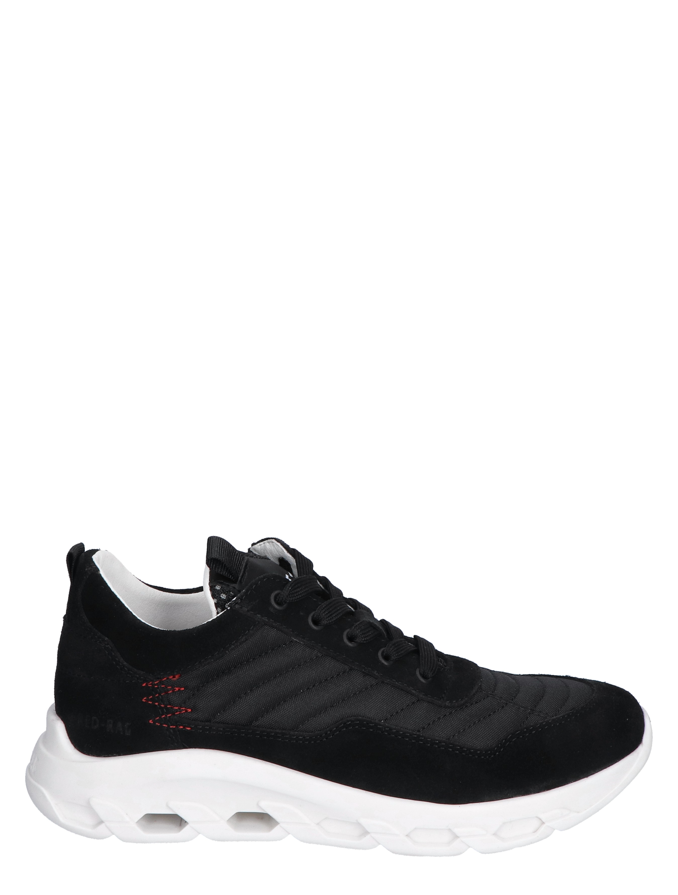 Red-Rag 13823 923 Black Suede Lage sneakers