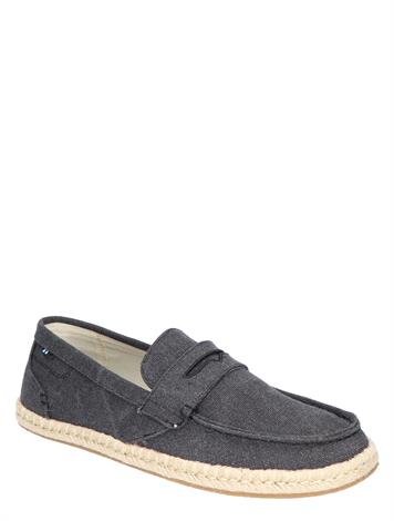 Toms Stanford Rope Canvas Black Washed Canvas