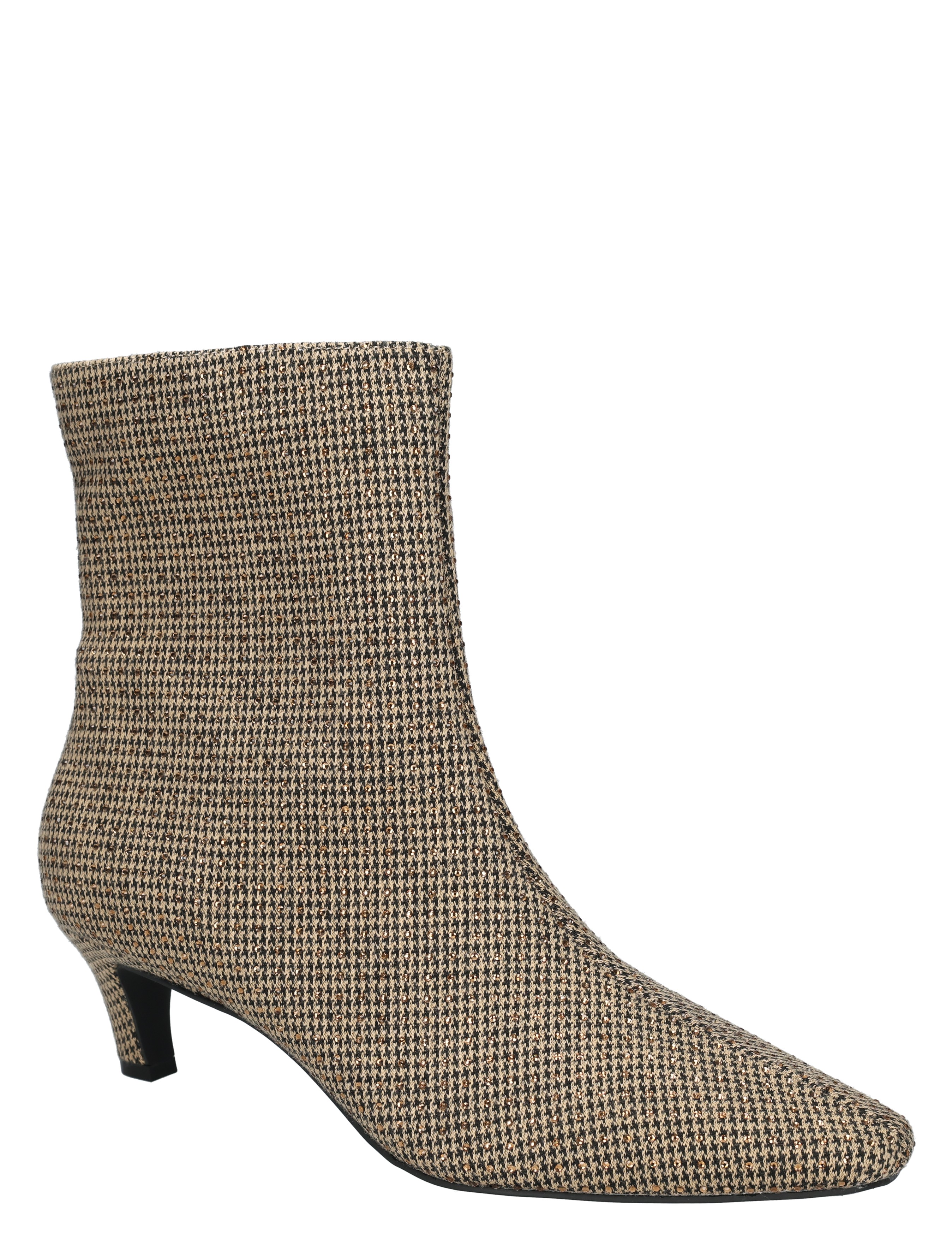 hoge ruit, ankle boot, laars, tweed, korte hak