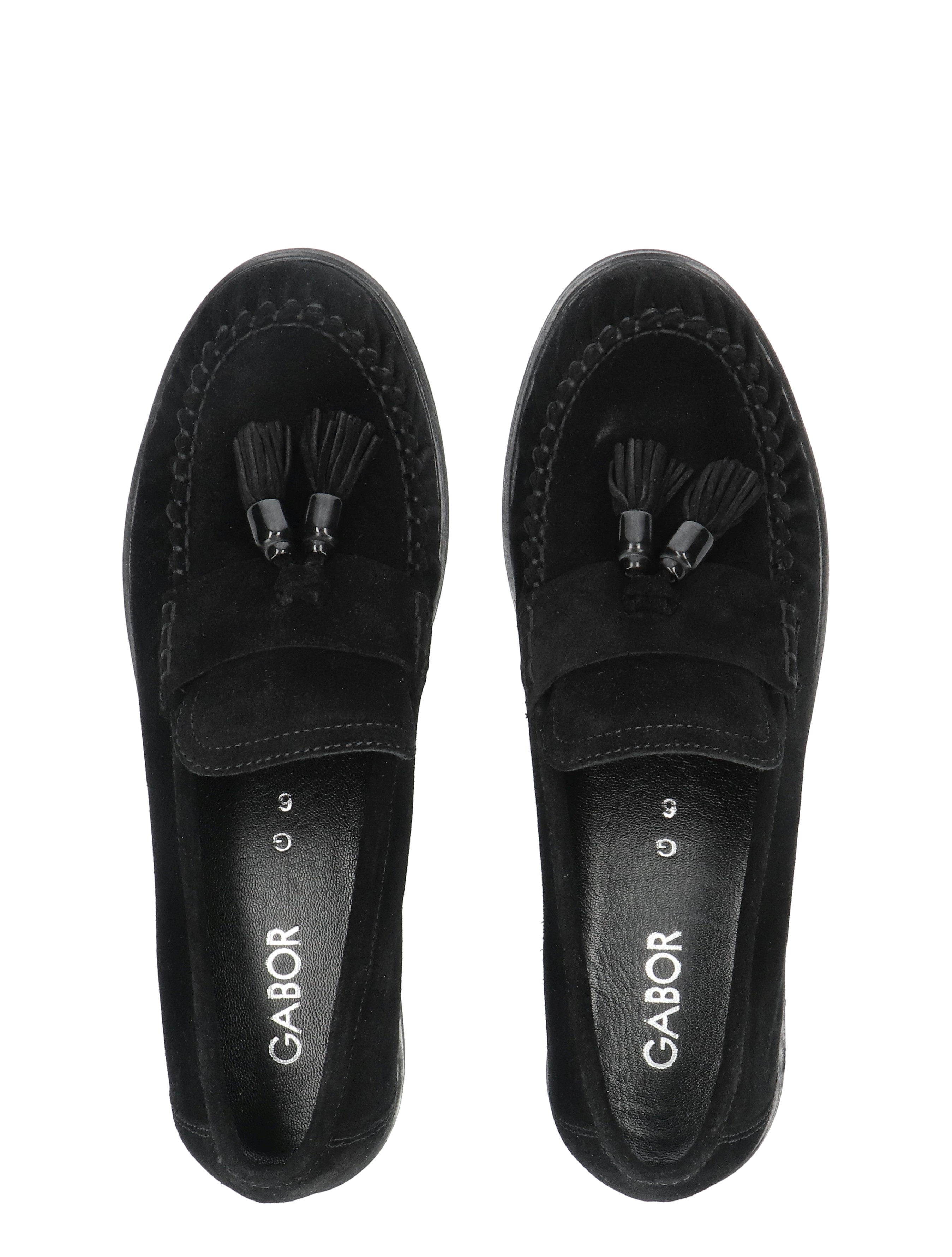 zwarte mocassins, dameschoenen, suede, tasma tassel, loafers glace