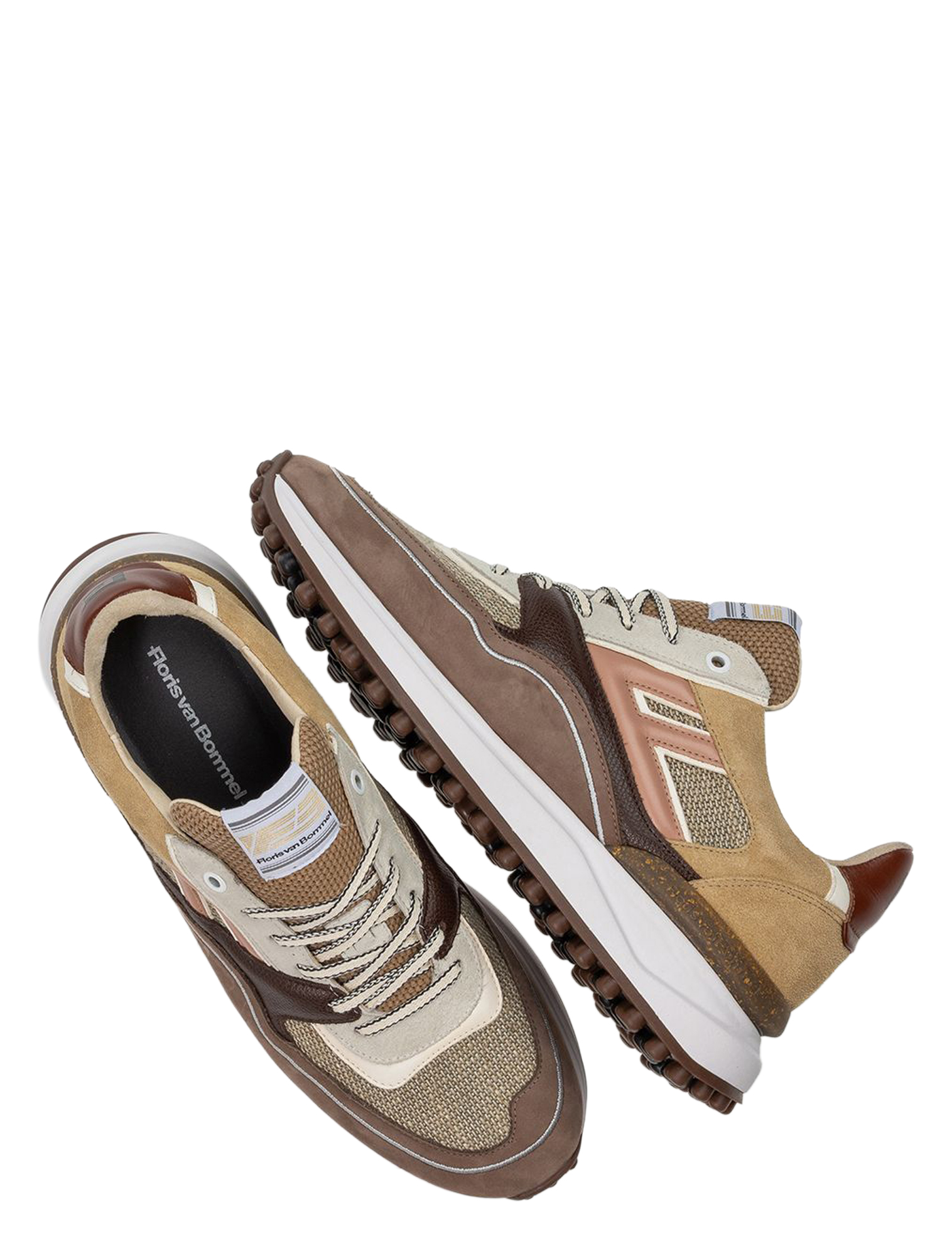 Floris van Bommel - De Noppi 10139 29.58 Taupe G+Wijdte - Heren - Lage Sneakers - Sneakers - 51411_22_3