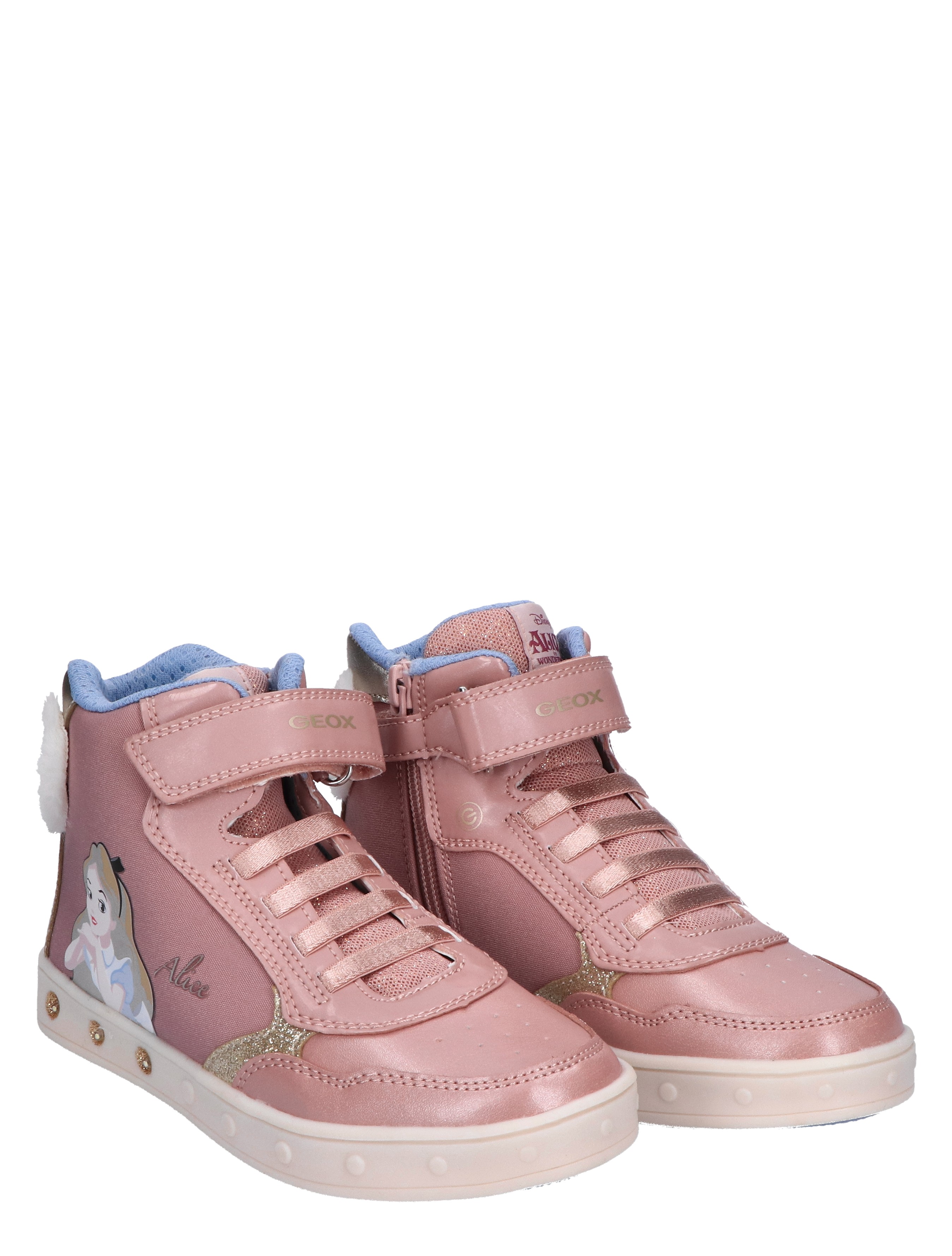 Geox - J468WG Rose Platinum - Meisjes - Sneakers - Hoge Sneakers - Klittenbandschoenen - 45416_48_5