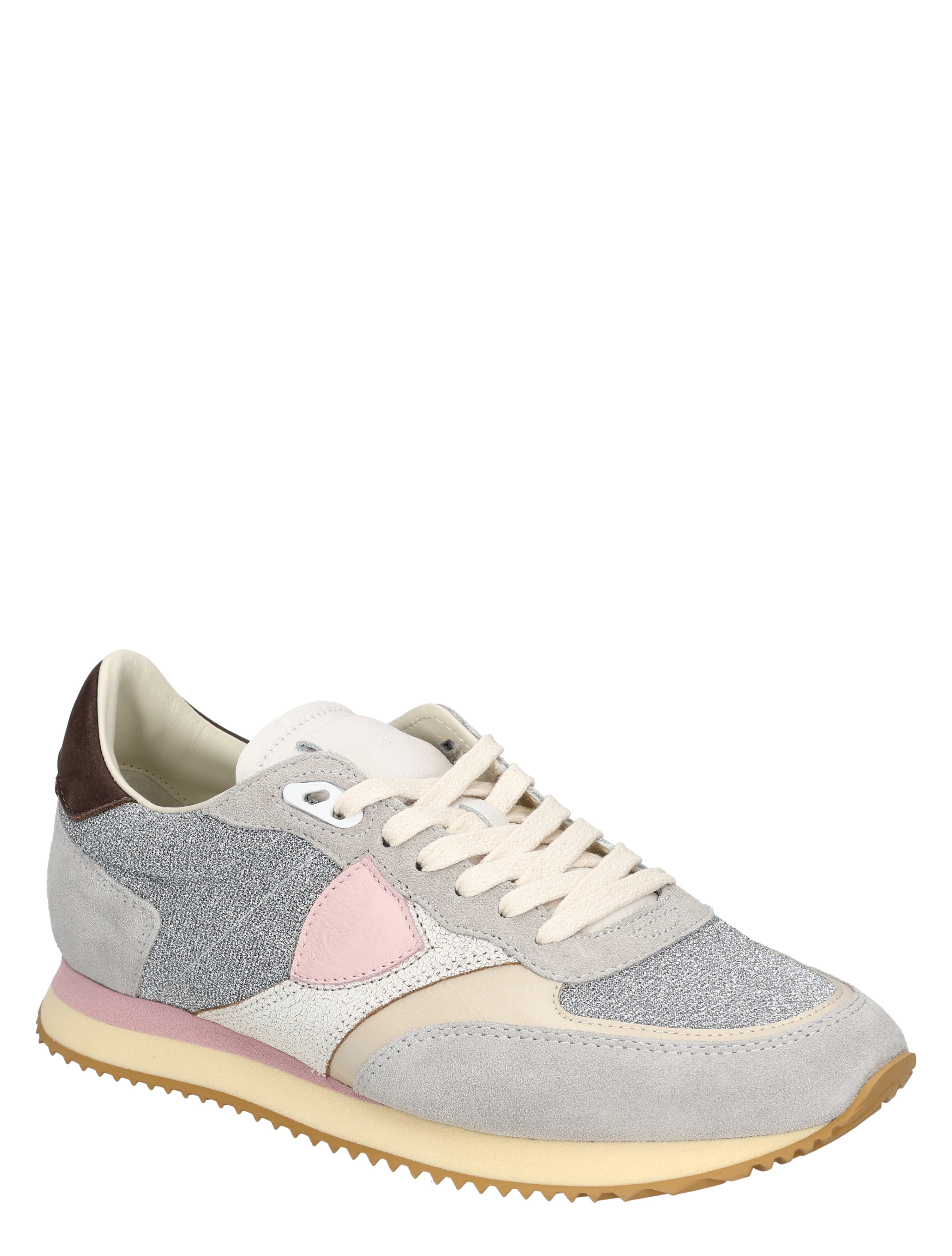 Philippe Model - BVLD Blville Low Woman GR04 Glitter Resau Argent - Dames - Sneakers - Lage Sneakers - 49964_54_3