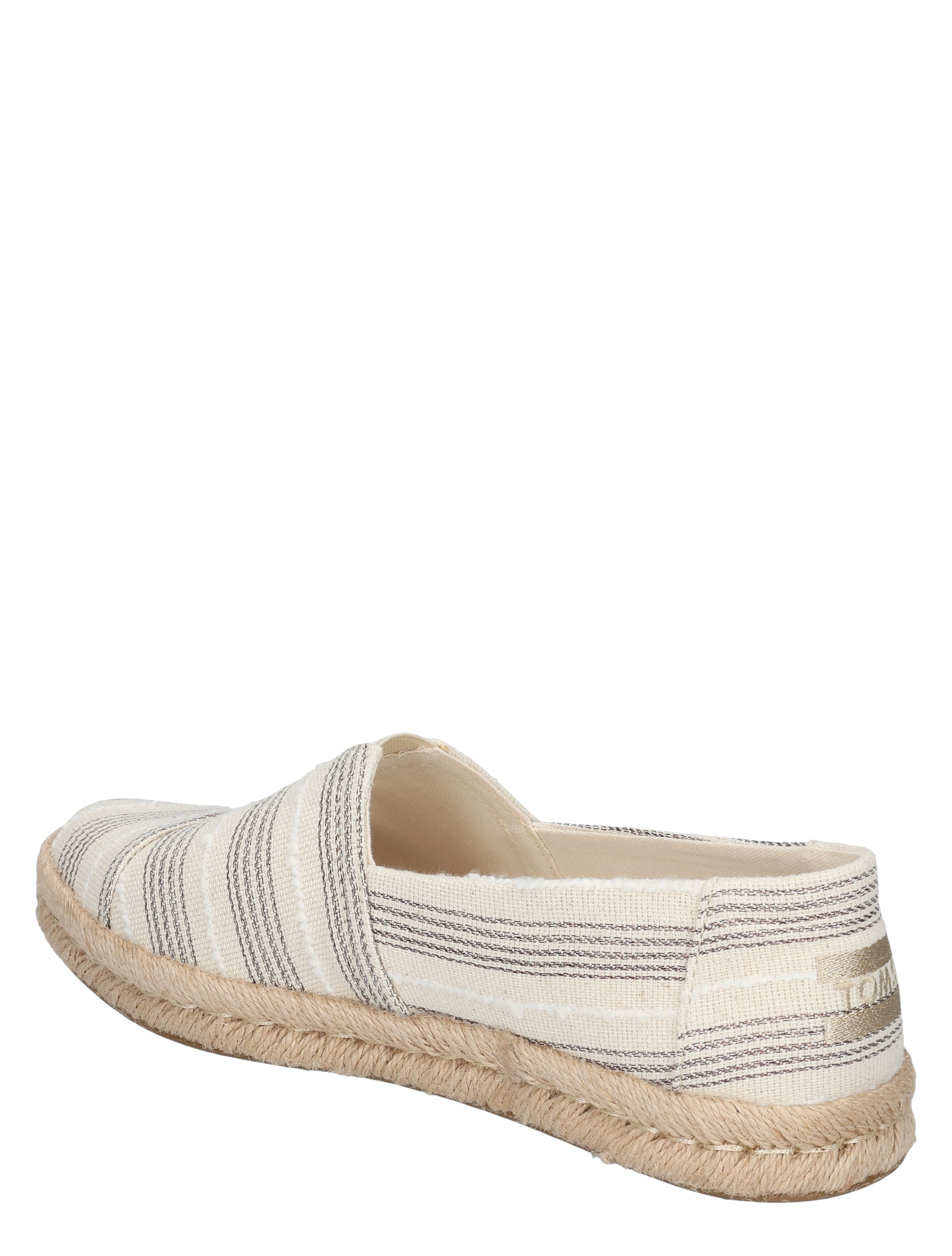 Toms - 10023038 Natural Metallic Stri - Dames - Espadrilles - 50343_72_4