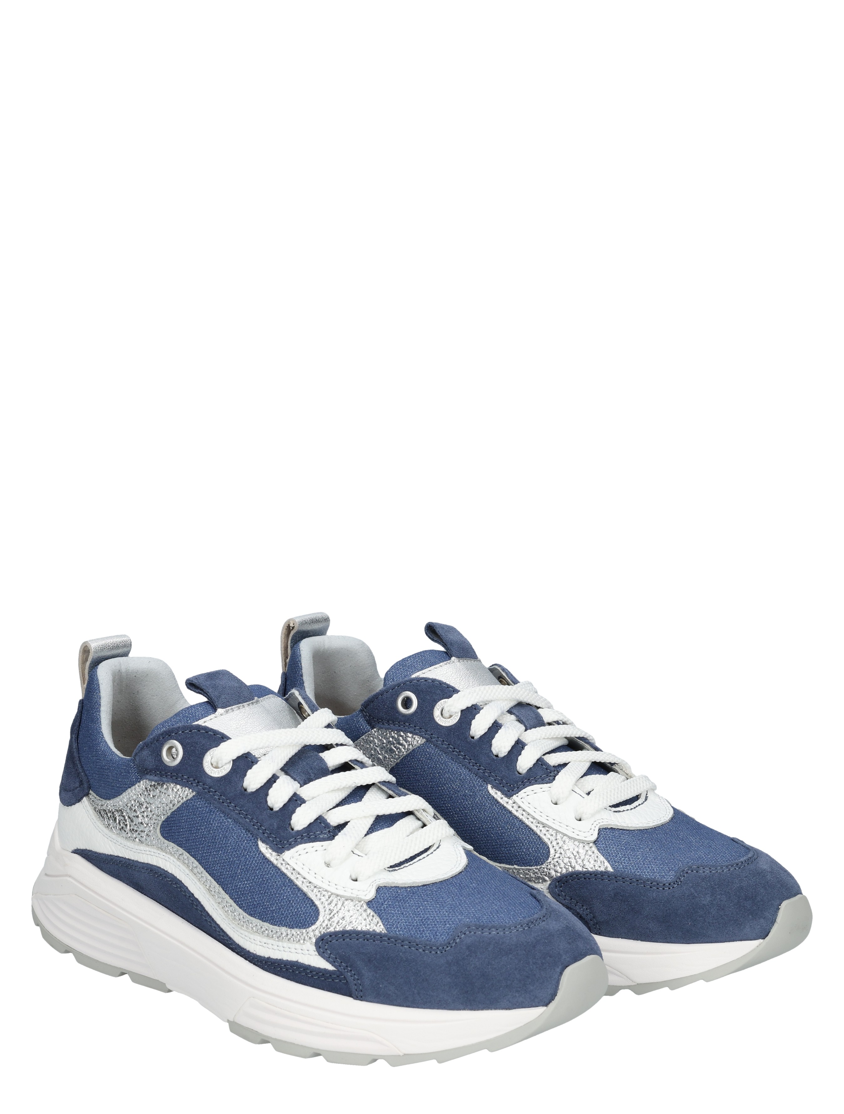 sneakers, blauw, casual, witte zool, athletisch