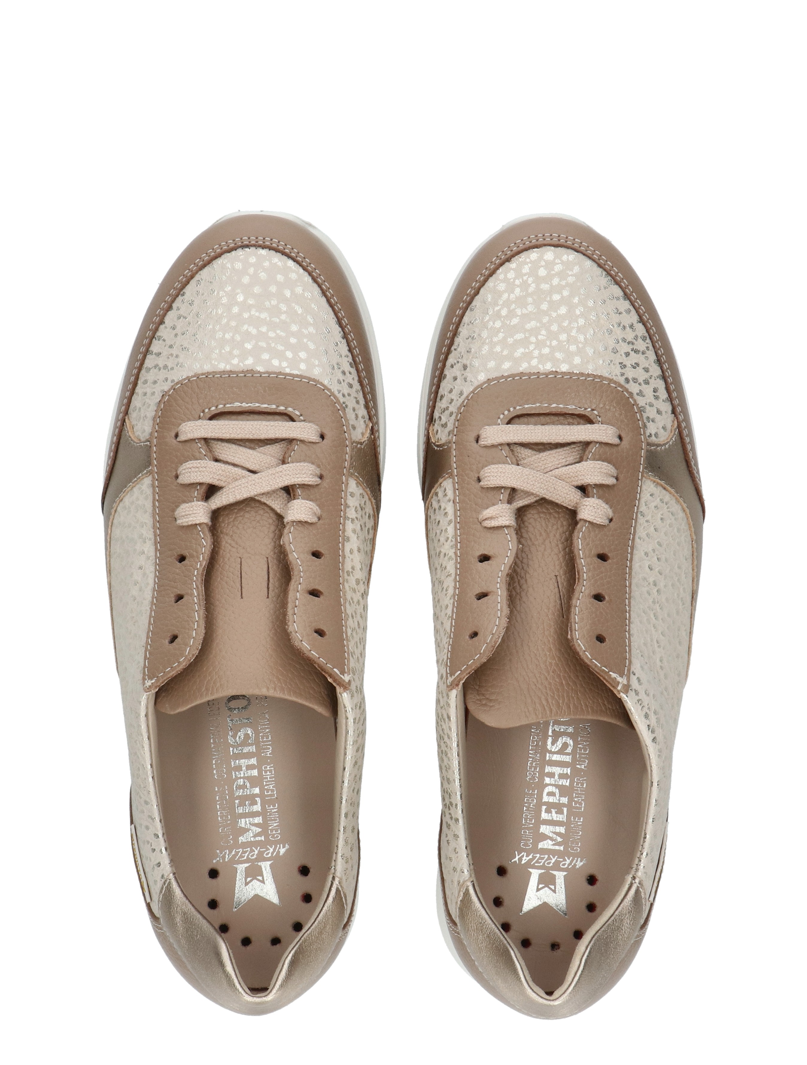 Mephisto - Mendy 9918 Light Taupe - Dames - Veterschoenen - Casual Veterschoenen - 51012_77_7