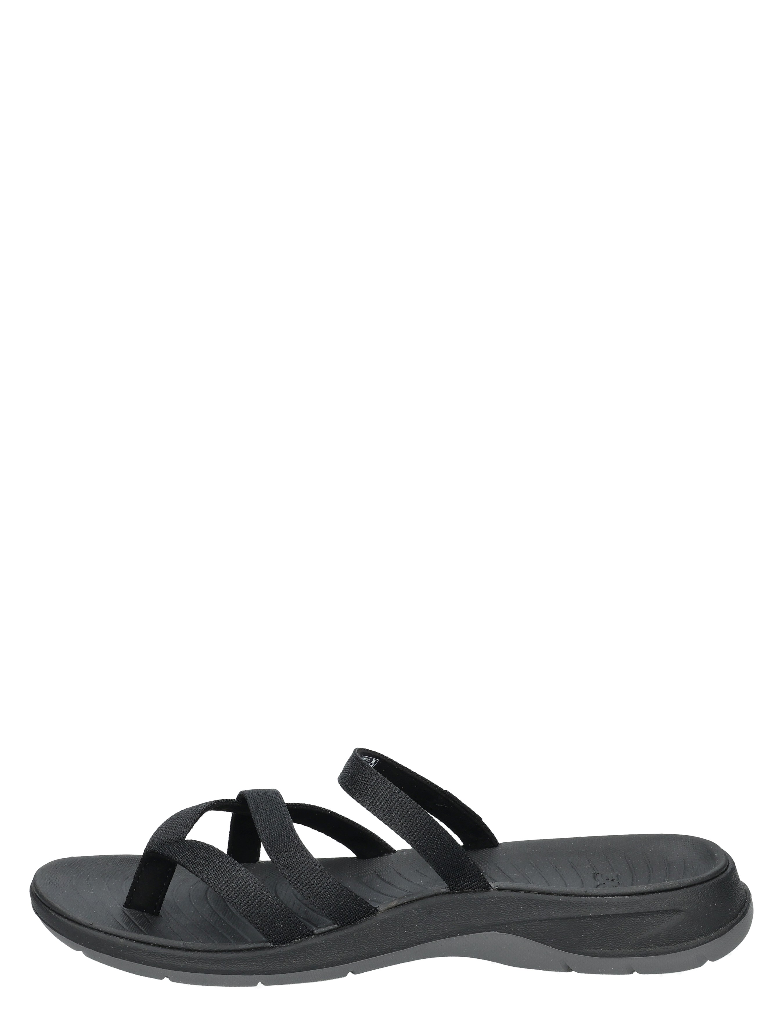 sandal, strand, zwart, flexibel, slip-on