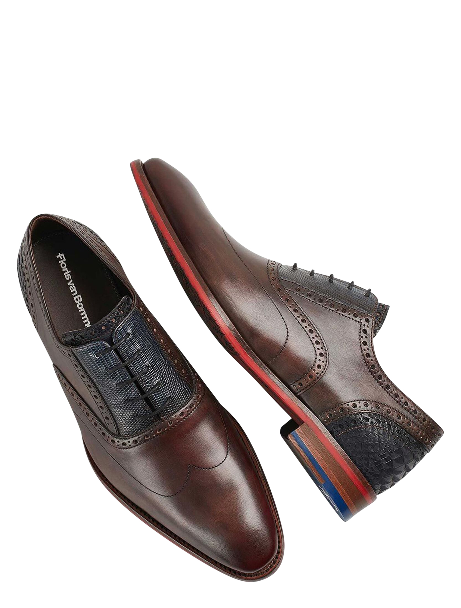 Floris van Bommel - De Stapper SFM-30229 03.02 Dark Brown G+Wijdte - Heren - Veterschoenen - Nette Veterschoenen - 43417_22_2