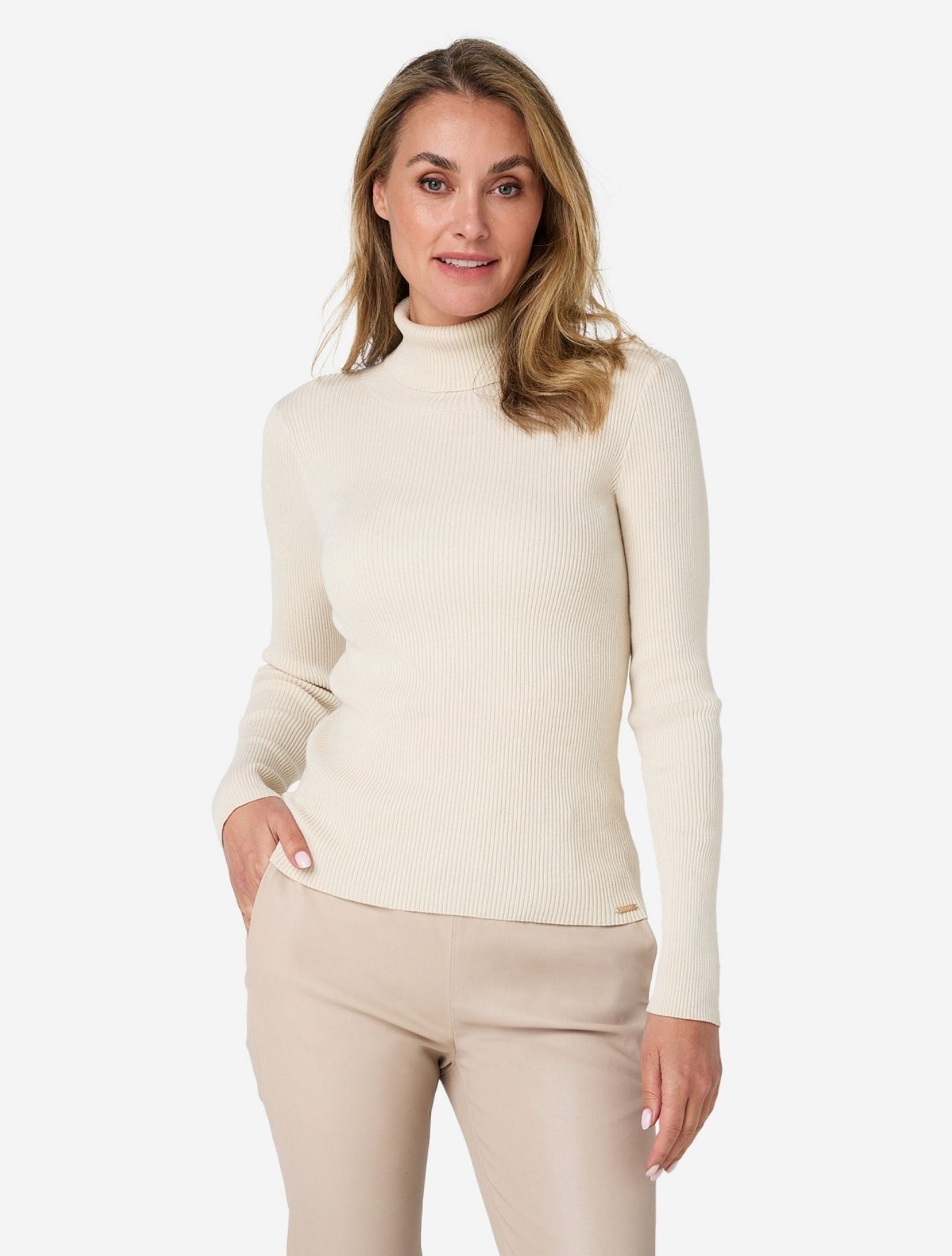 Ibana - Tamora Turtleneck Butter Cream Beige - Dames - Truien en Sweaters - 48298_77_3