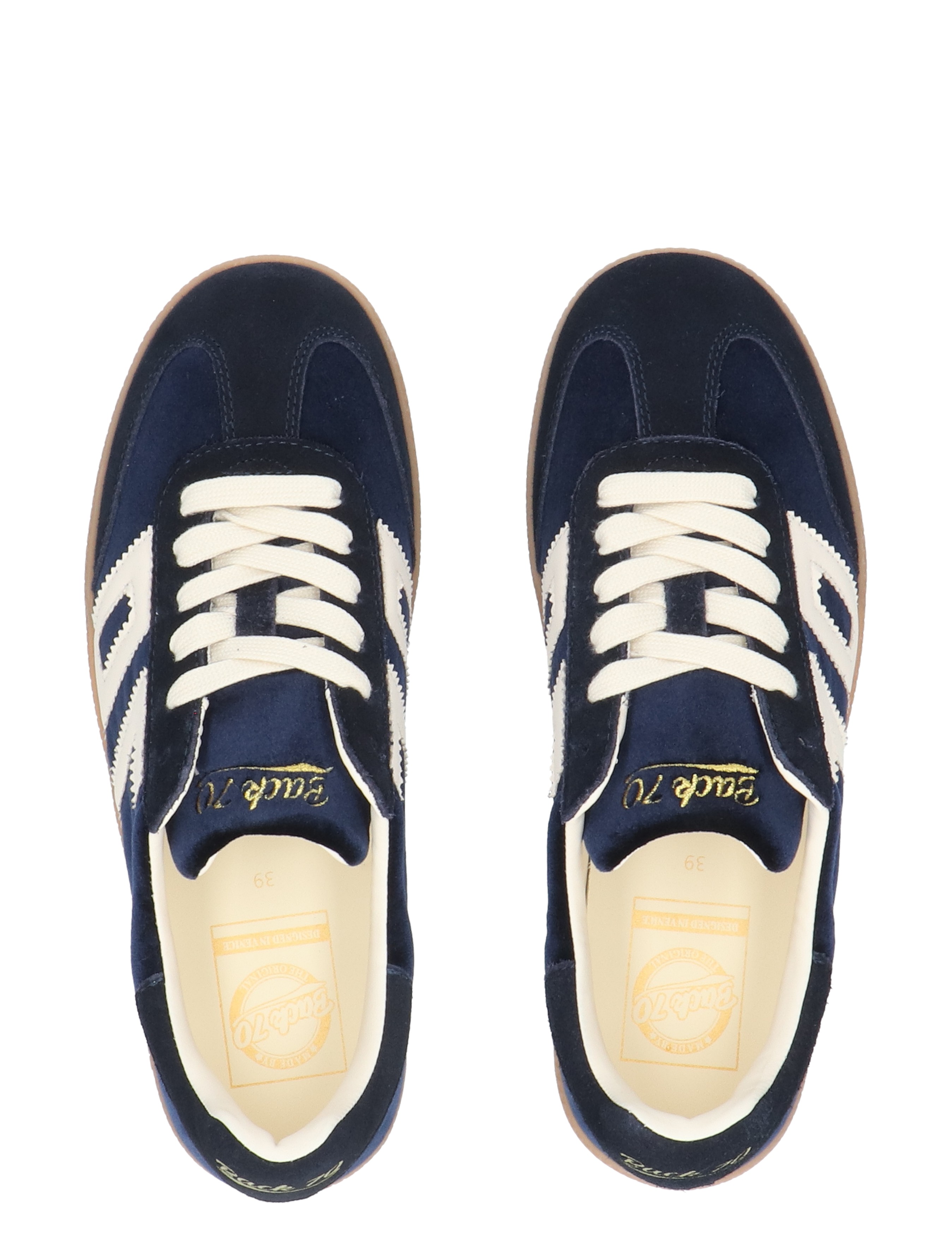 sneakers, suede, navy, witte veters, grosserap grinder