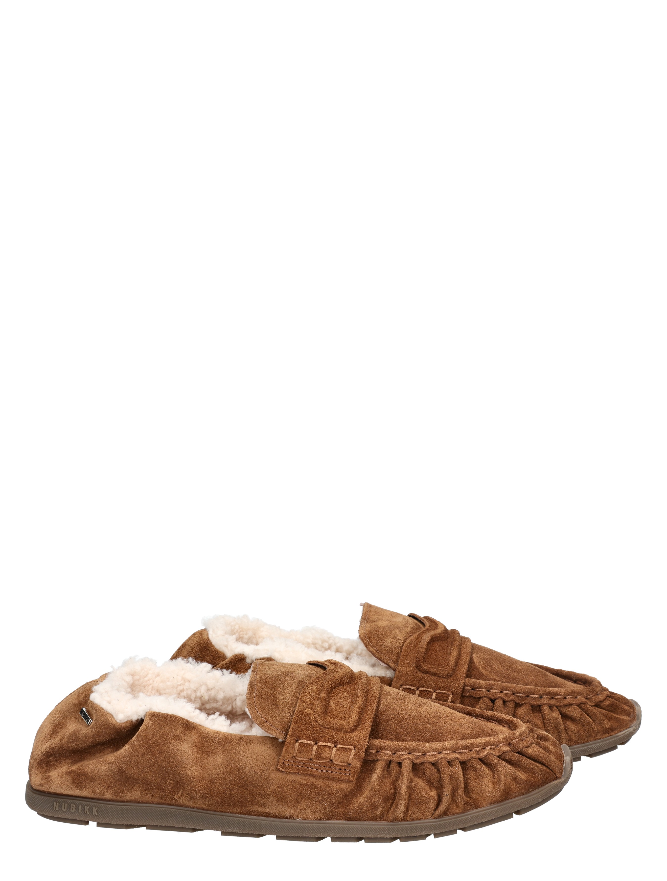 slipper, moccasins, shearling, brown, suede