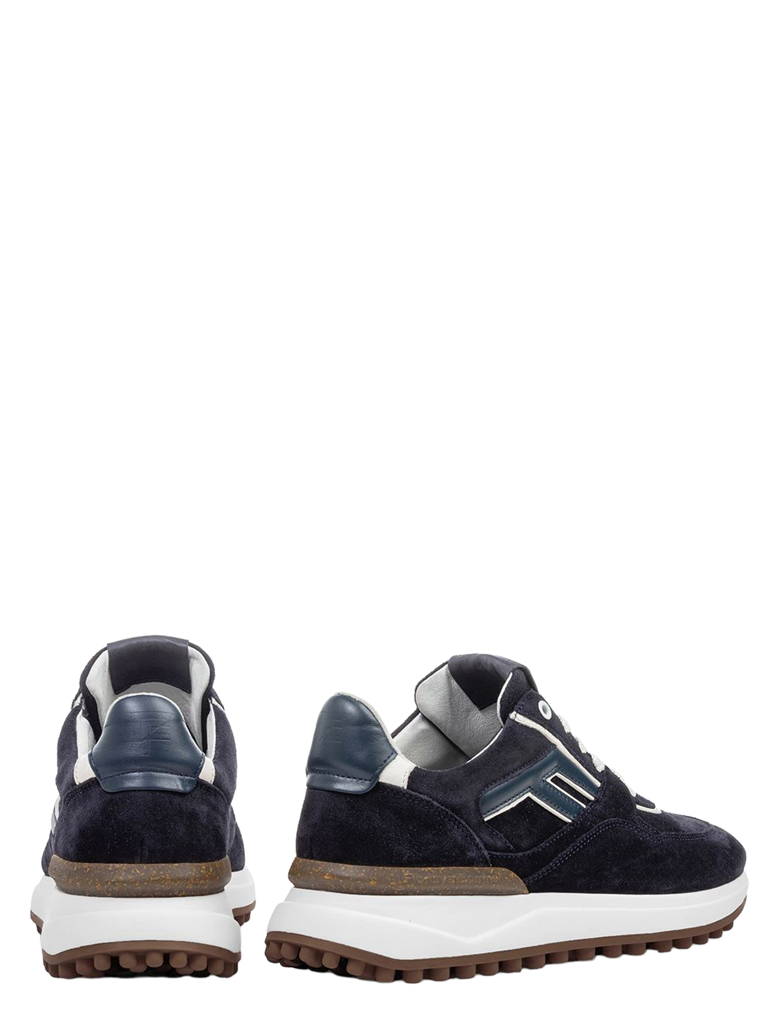 sneaker, hoge hak, suede, donkerblauw, contourzool