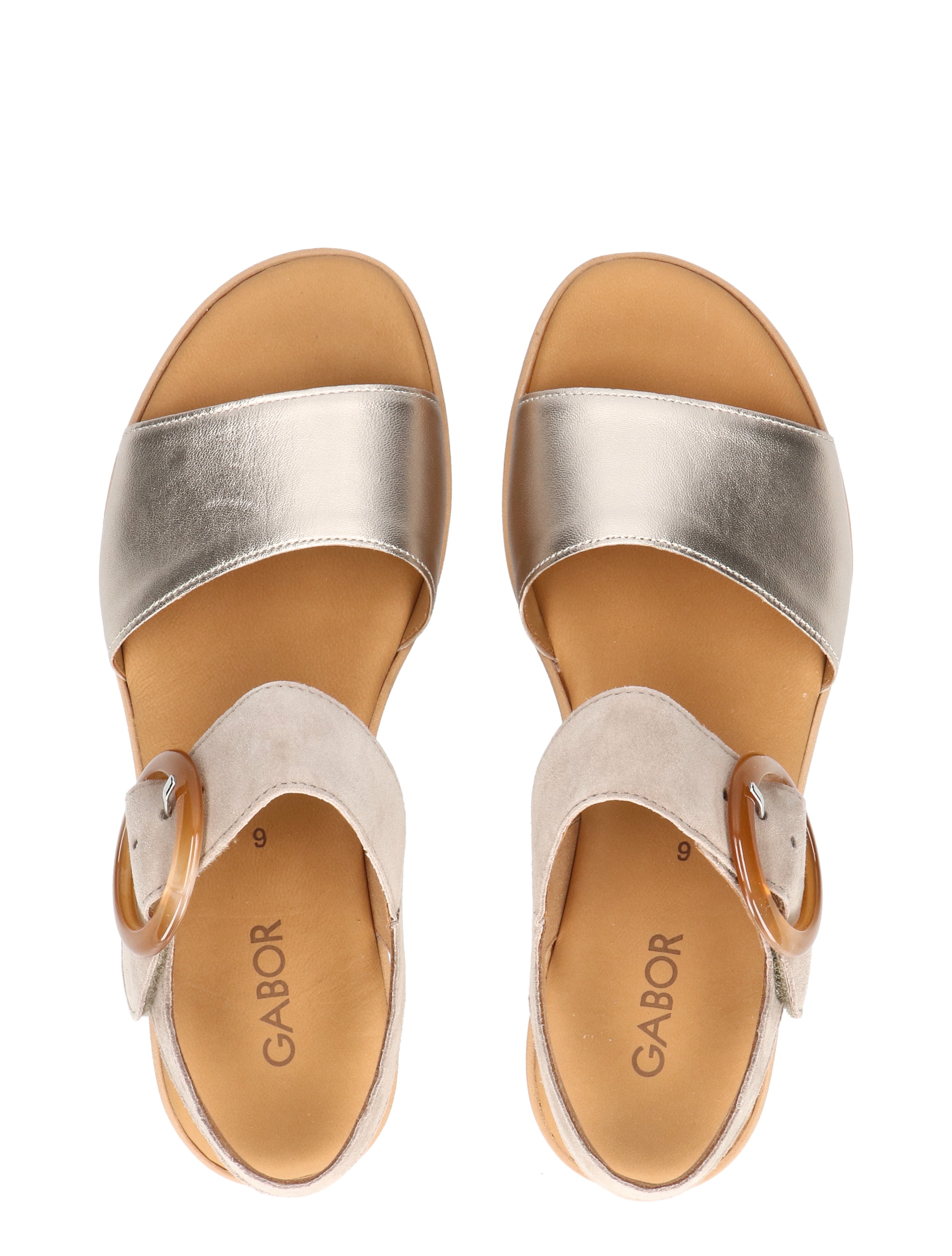 Gabor - 84.550.62 62 puder/rabbit - Dames - Sandalen - 50677_77_8