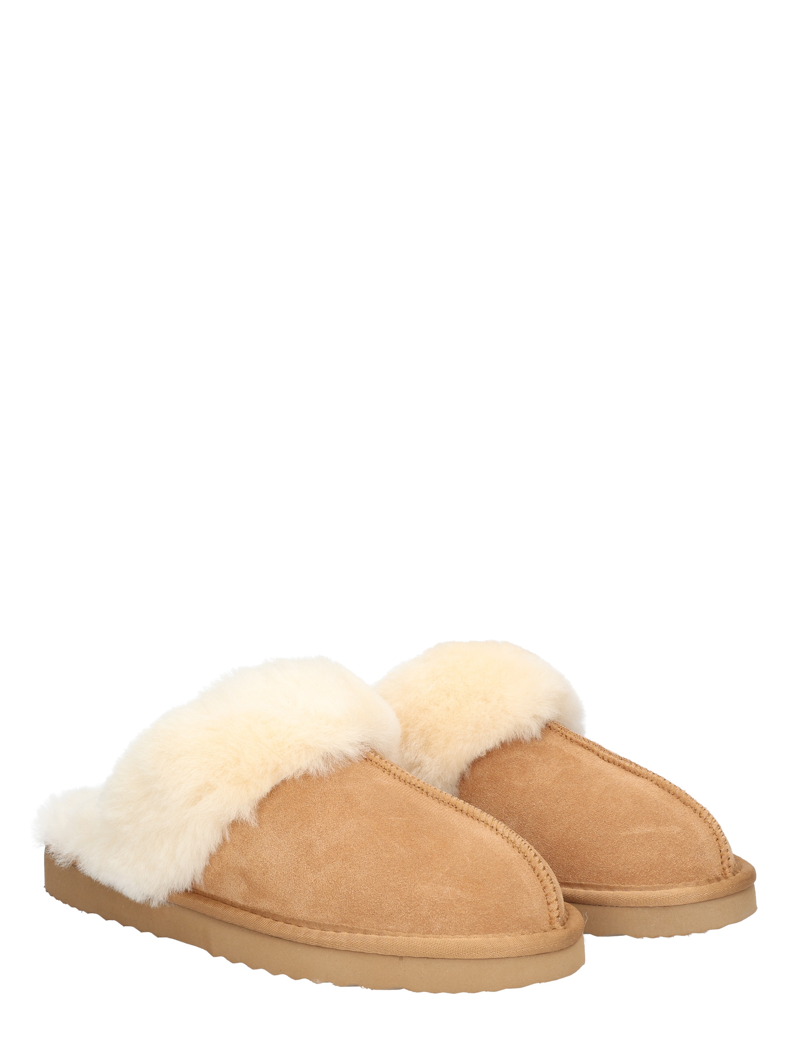 Cypres - Caiya 2545223 Camel Cow Suede - Dames - Pantoffels - 49479_22_5