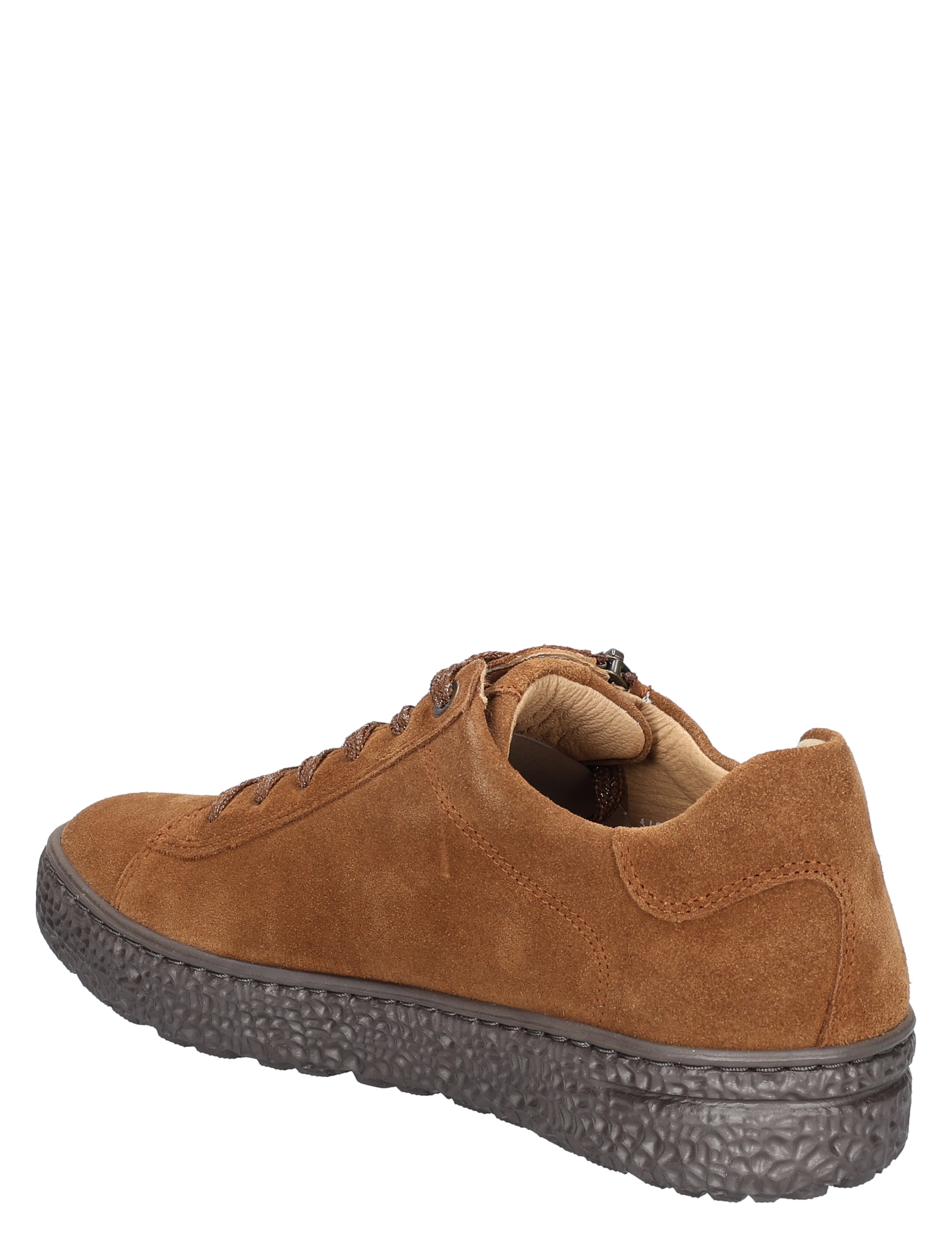 sneaker, laars, suède, bruine, zwarte zool