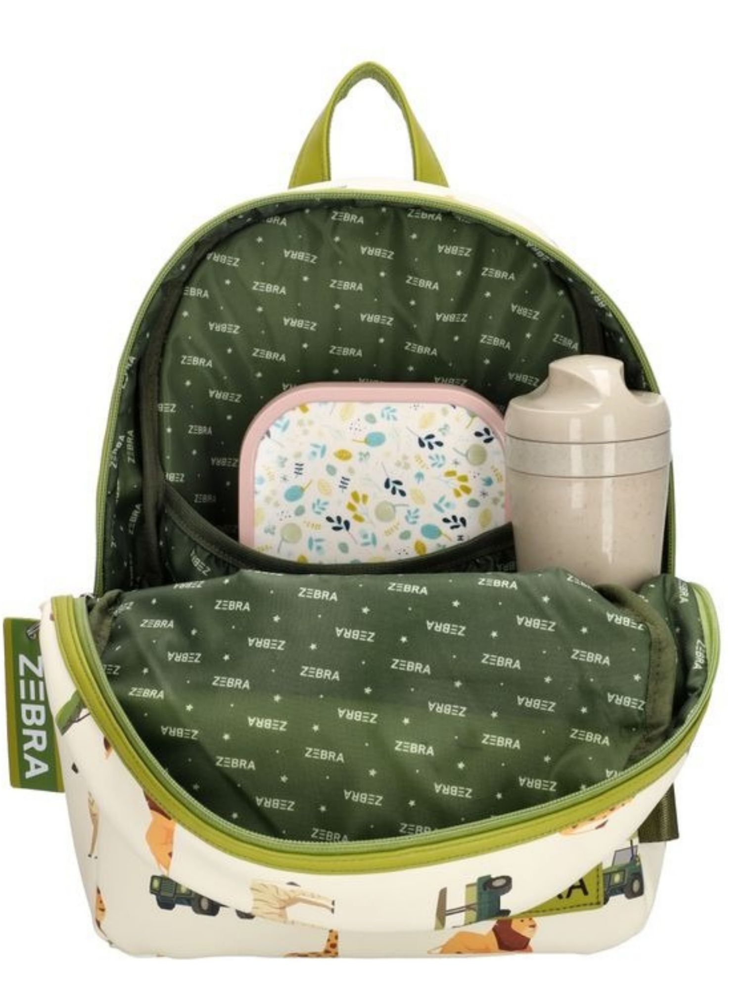 Zebra - Sem Safari Beige - Jongens - Rugtassen - 49906_77_6