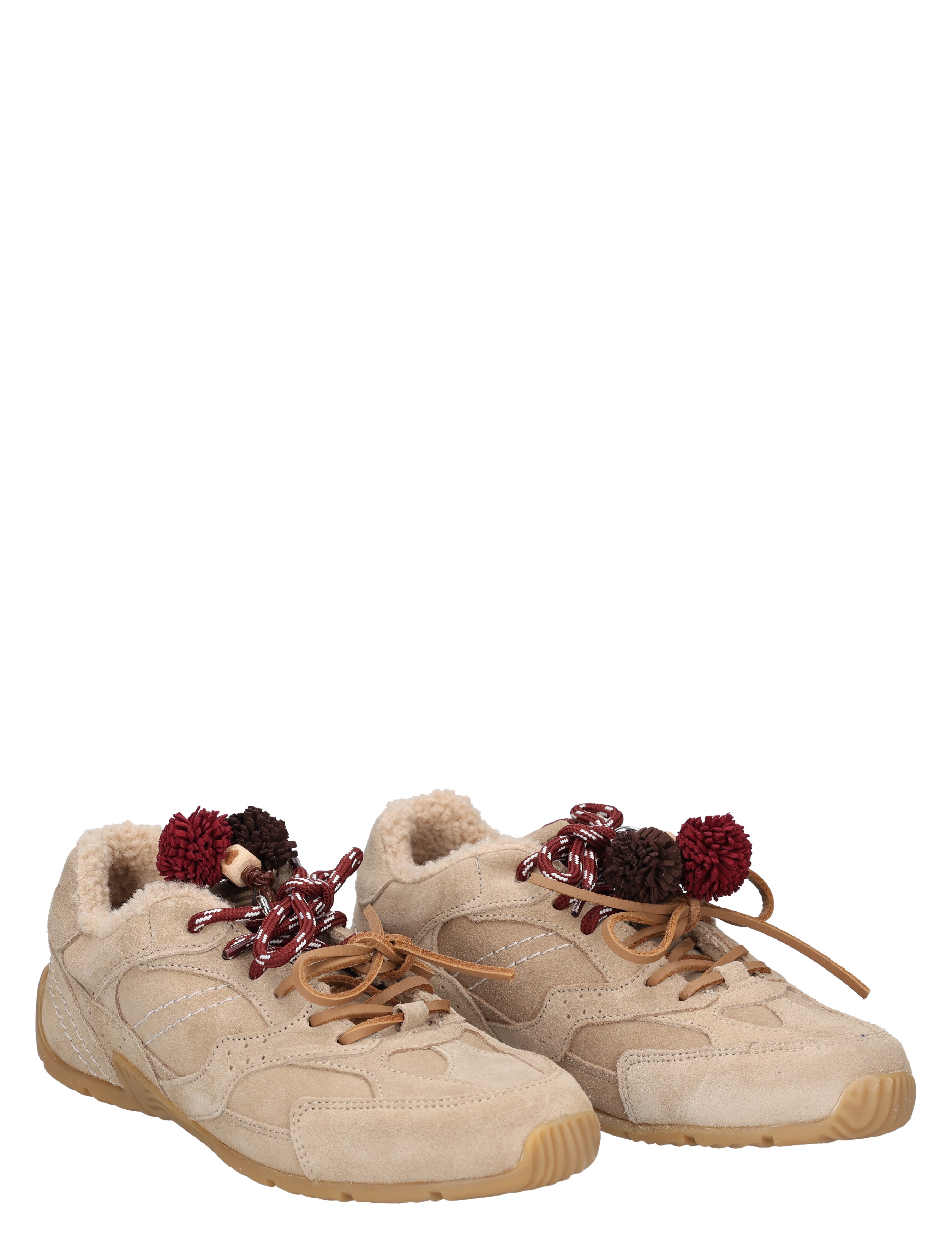 sneakers, suede, vachtvoering, tredes, veters