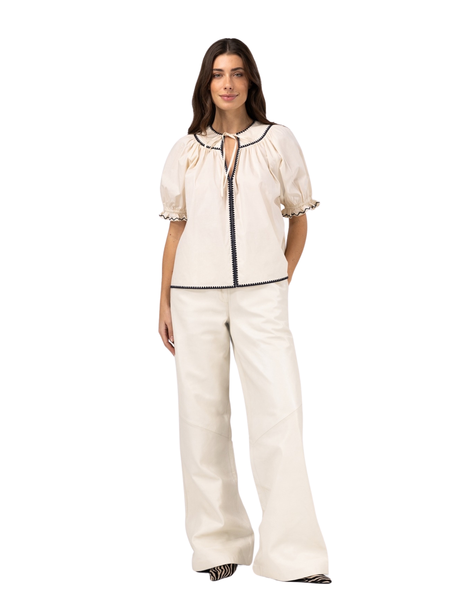 Ibana - Tuzij 302540023 Buttercream - Dames - Tops - 48005_77_3