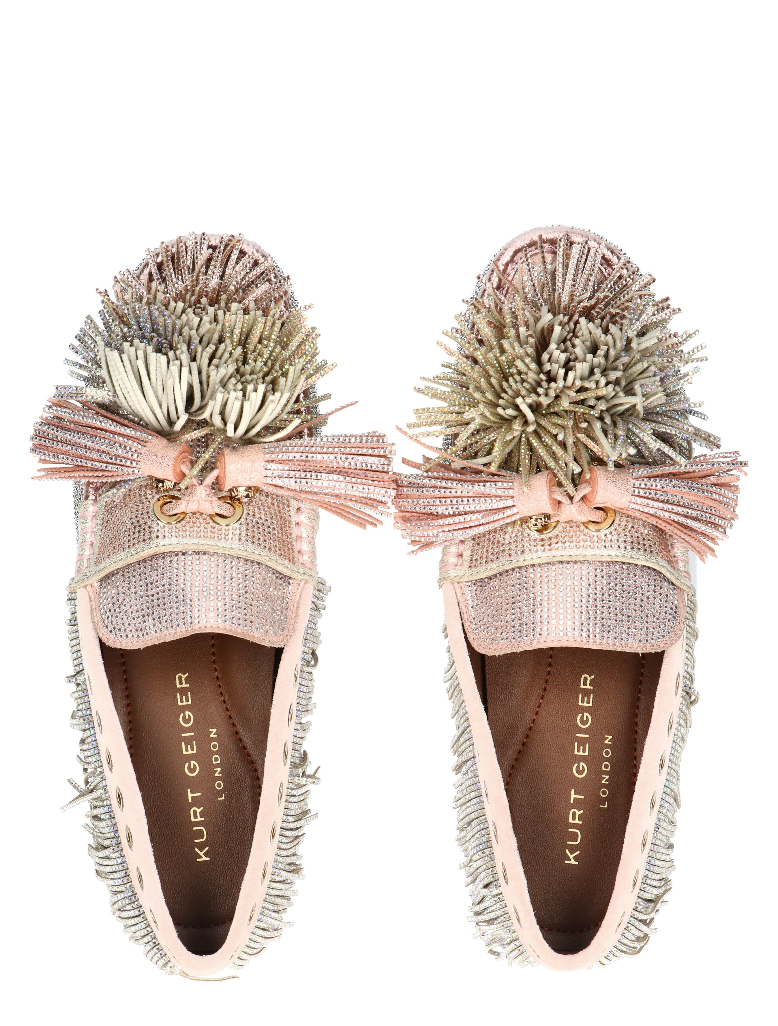 Kurt Geiger - PomPom Moccasin Metal Combi - Dames - Loafers - 49596_53_8