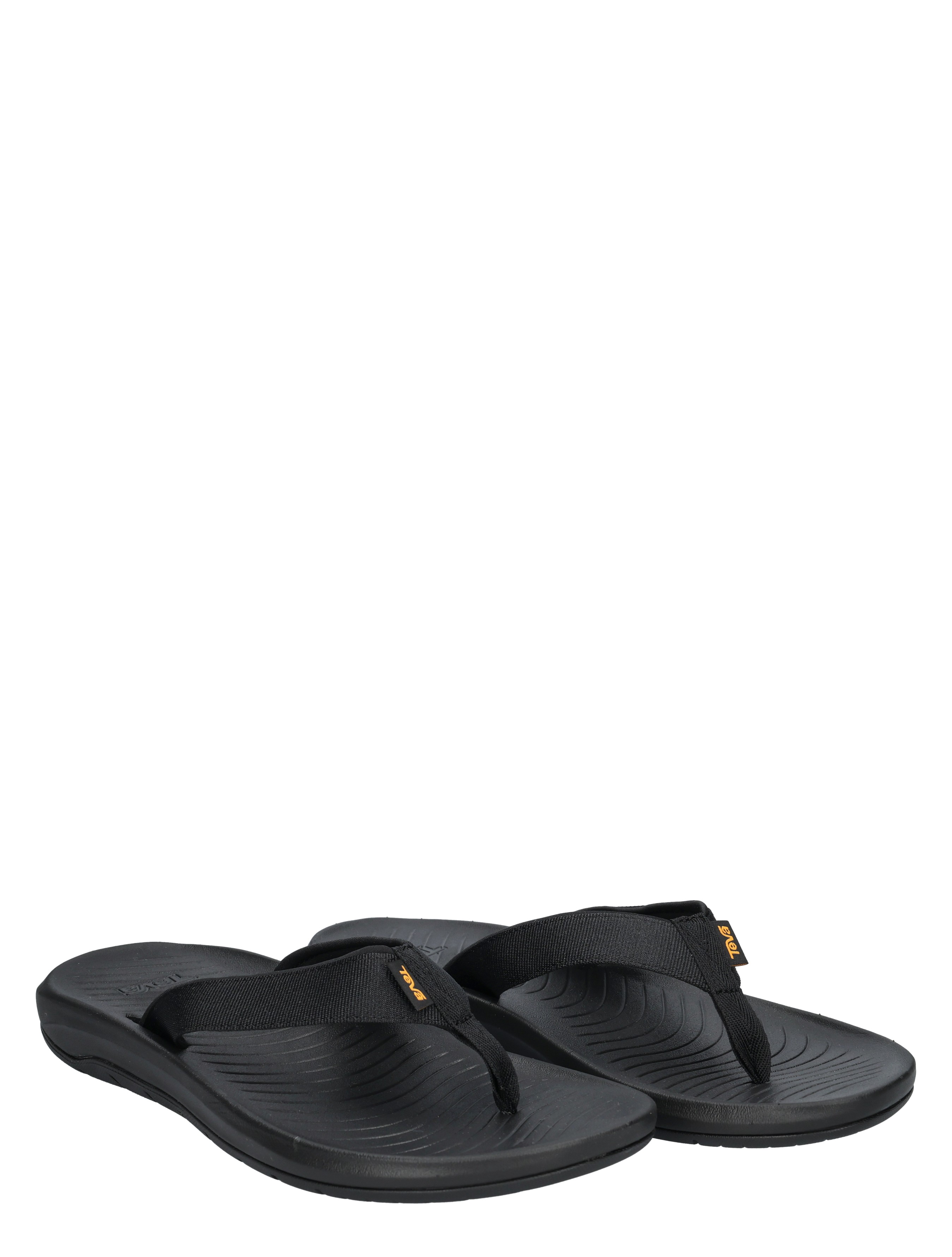 slippers, flip-flops, thong sandals, zwart, rubberenzool