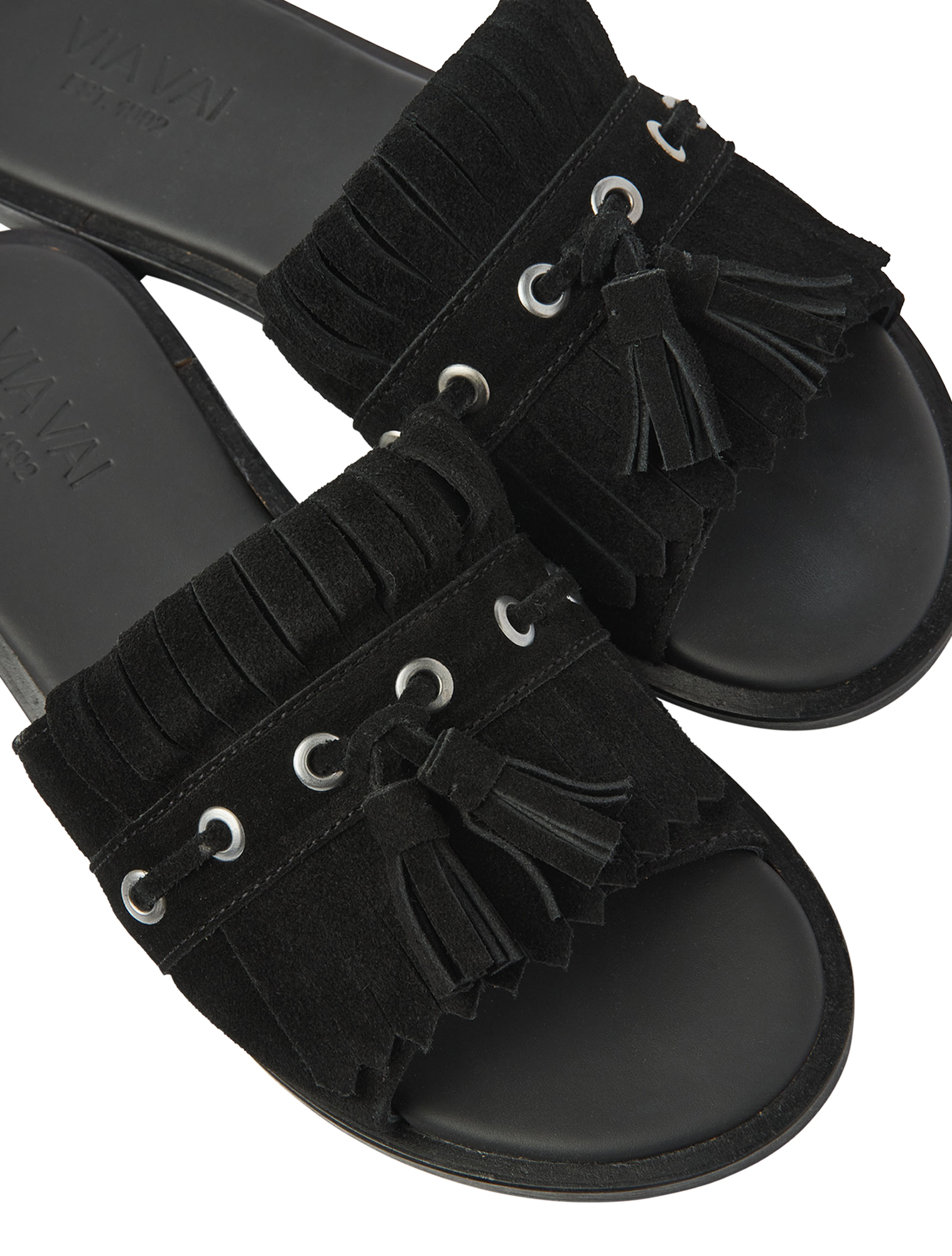 VIA VAI - 62376 Vita Eva 01-900 Sierra Nero - Dames - Muiltjes - 51355_11_5