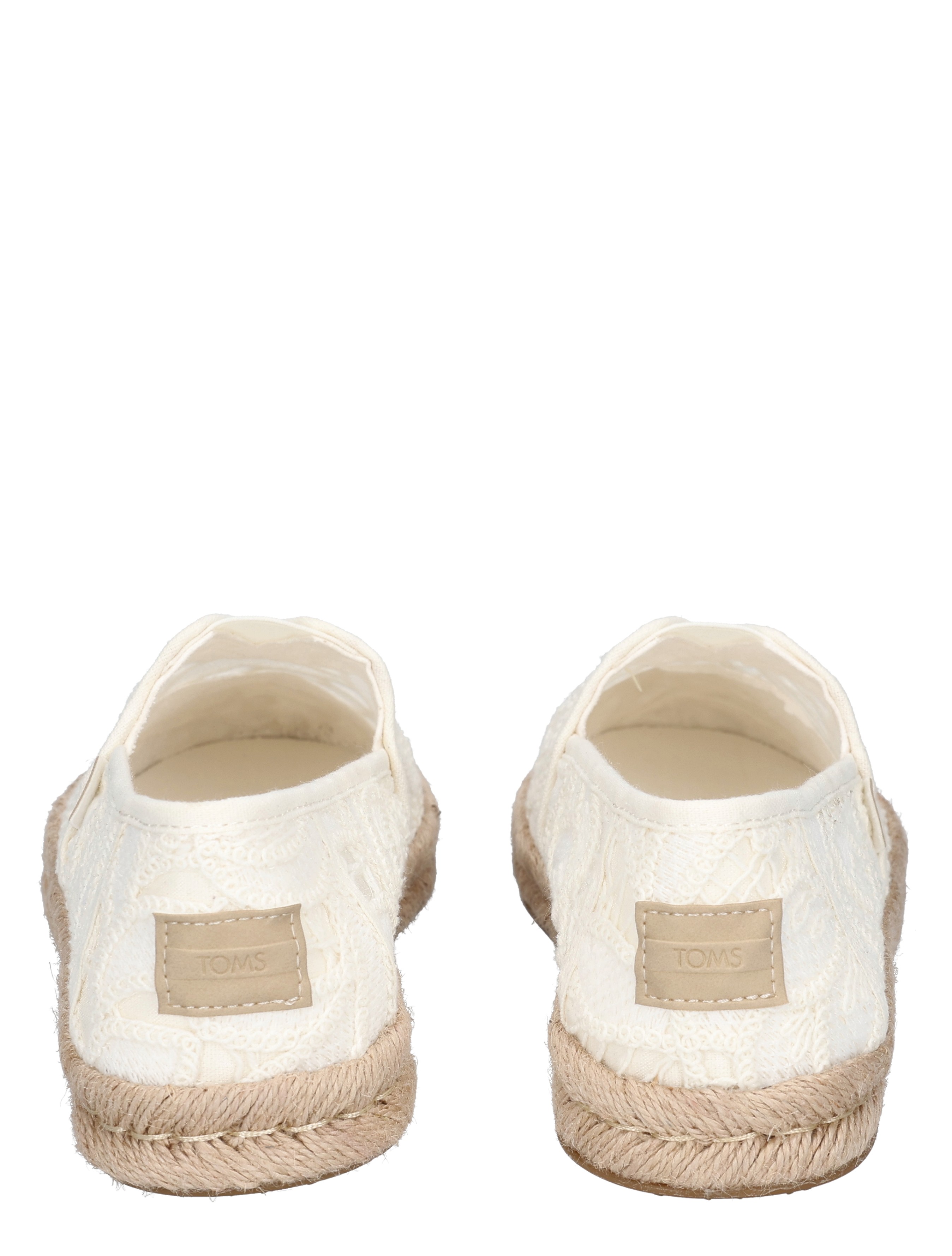 pantoufels, espadrilles, ecru, dentelle, tressé