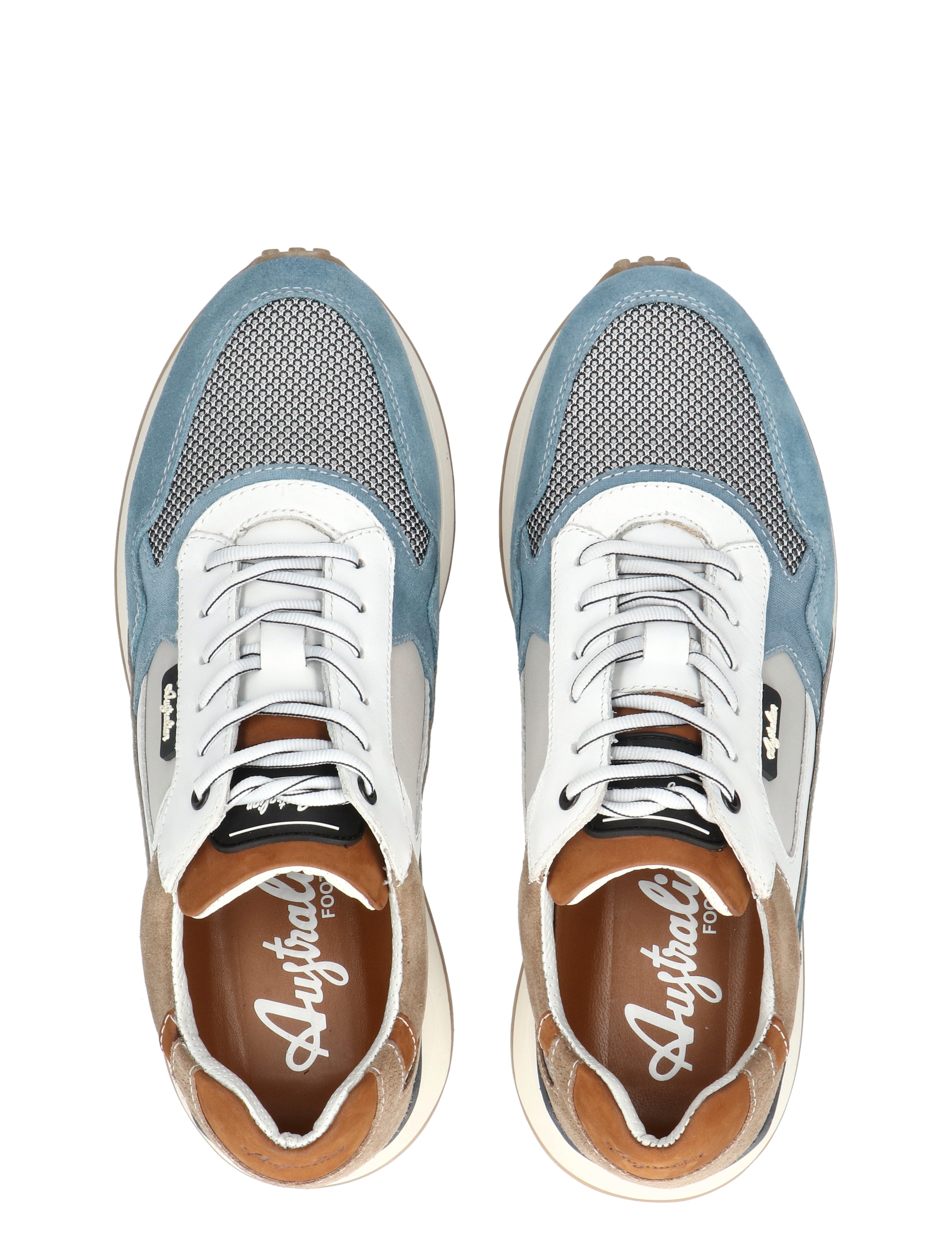 Australian - Yamato 15.1512.01.KK9 Grey Blue Beige - Heren - Veterschoenen - Casual Veterschoenen - 50782_39_8