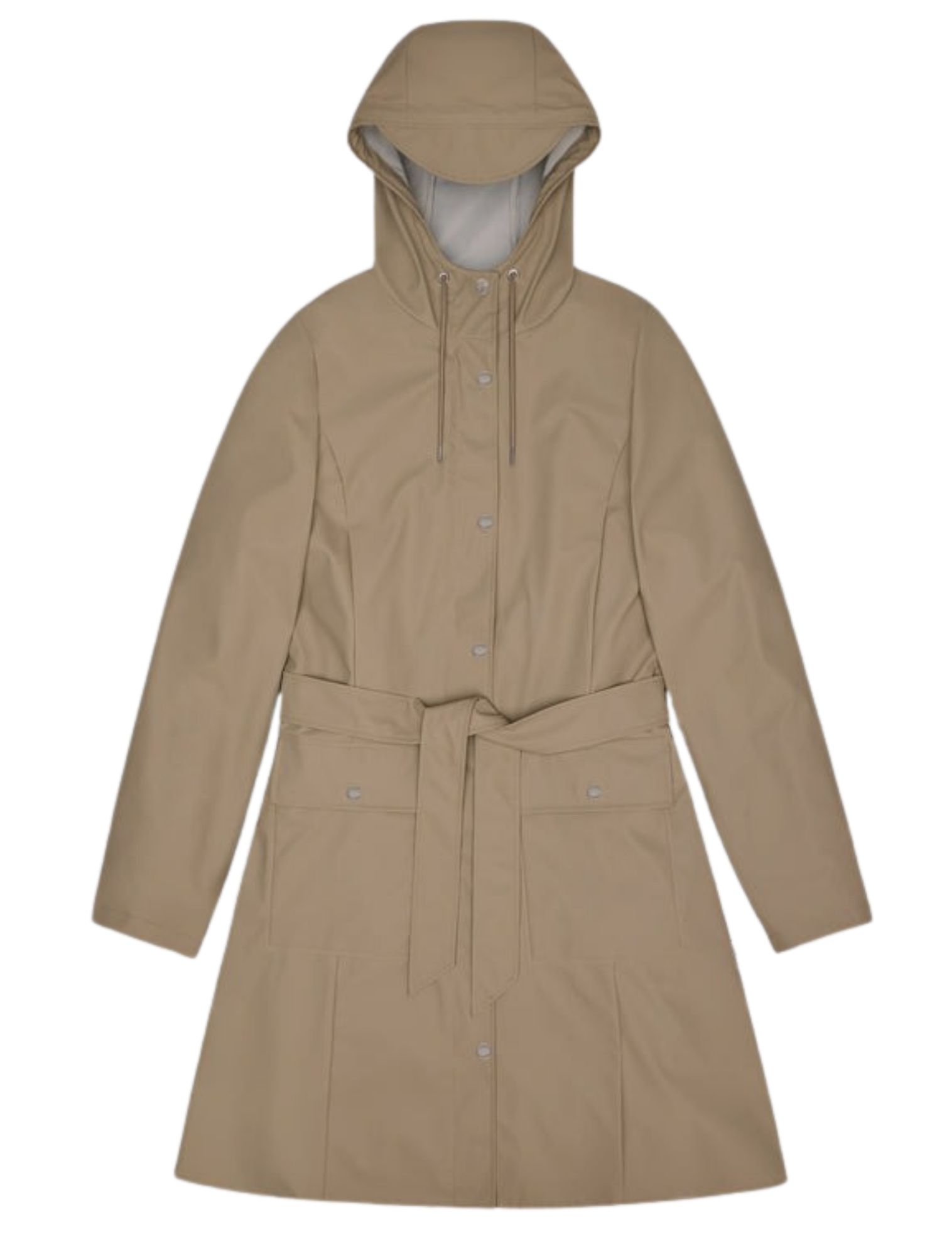 Rains - Curve Long Jacket 133 Beige - Dames - Jassen en Jacks - 48326_77_1