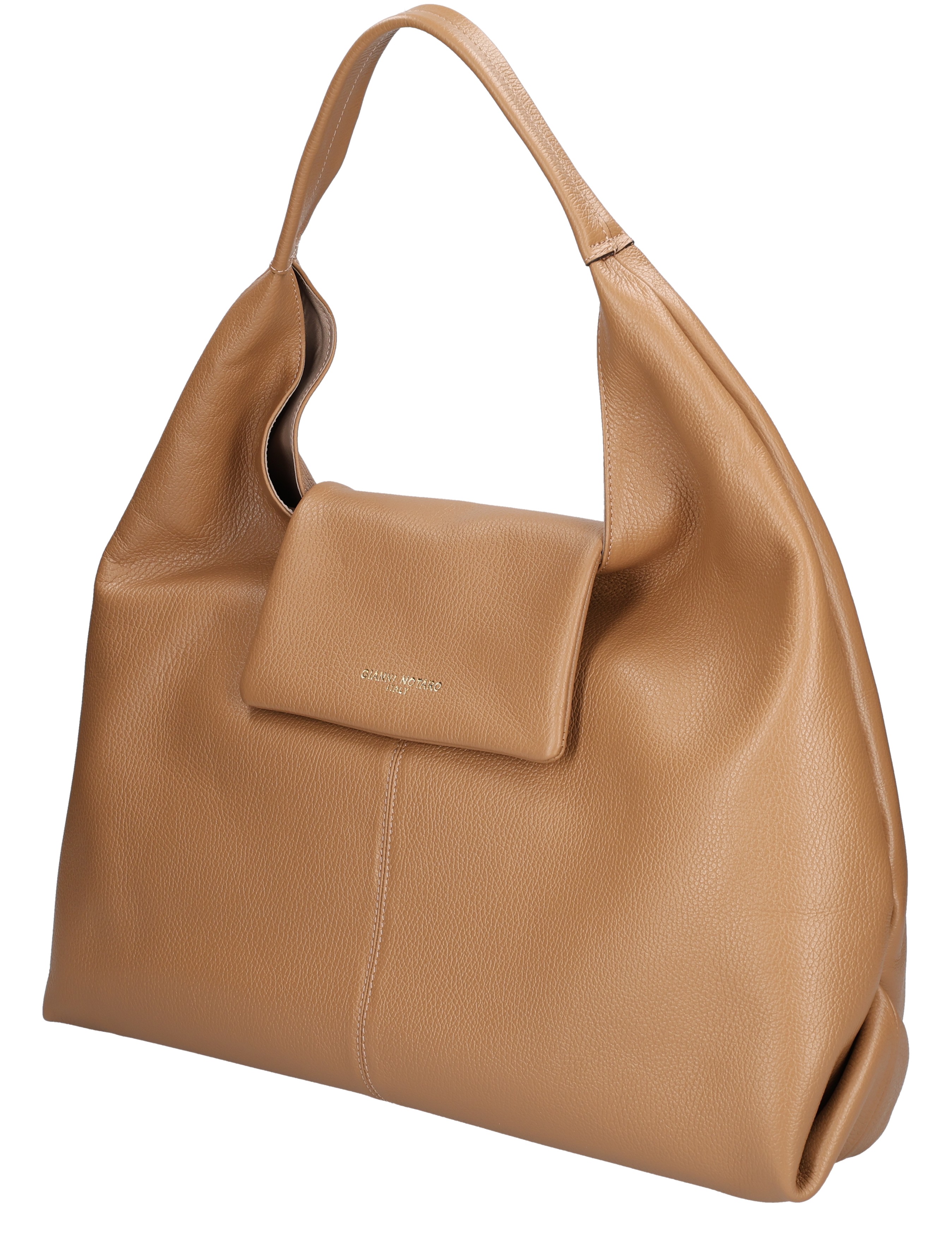 tote bag, hoge tas, leren, kleur camel, opbergvak