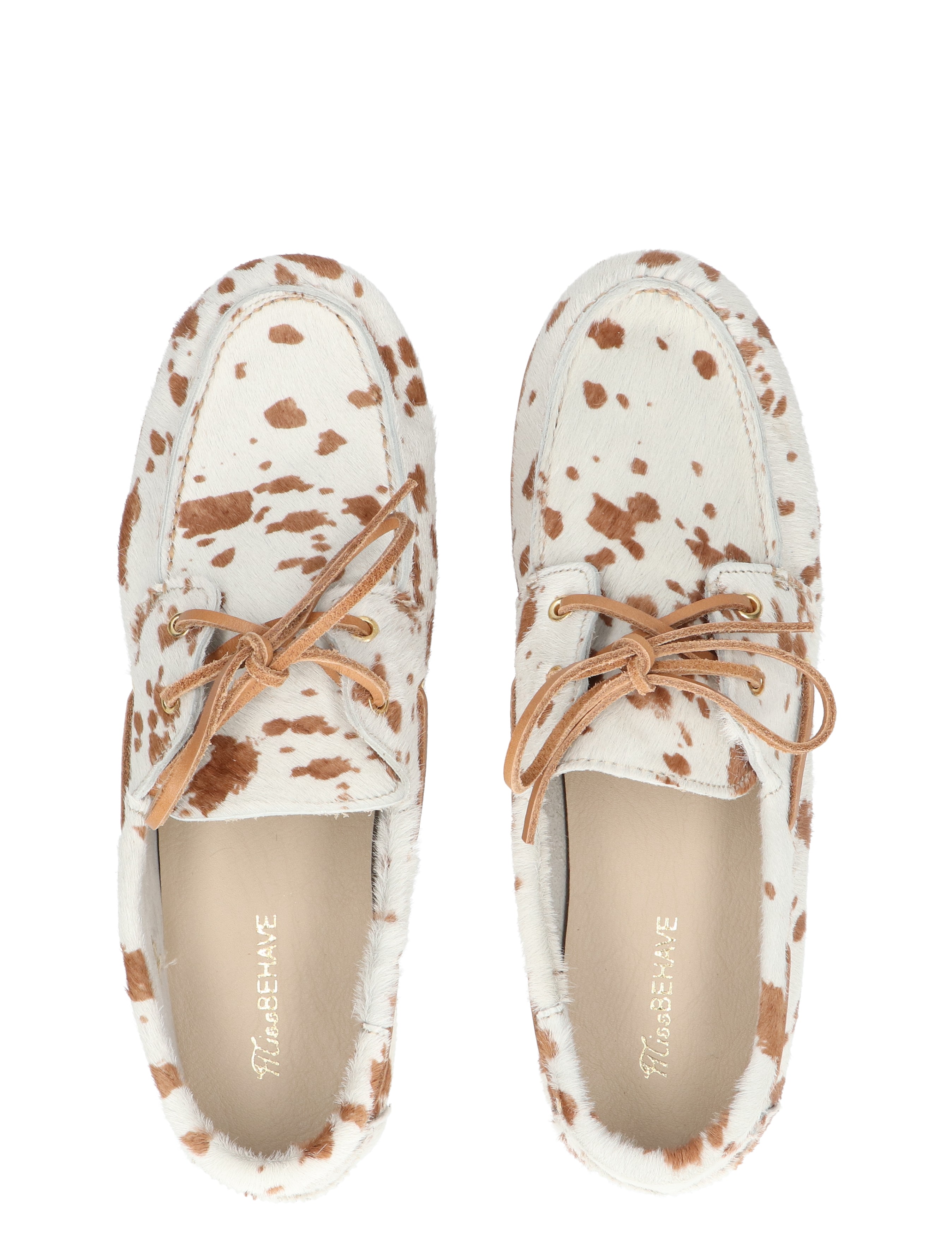 Miss Behave - Xanthi Beige Pony - Dames - Loafers - 49081_77_7