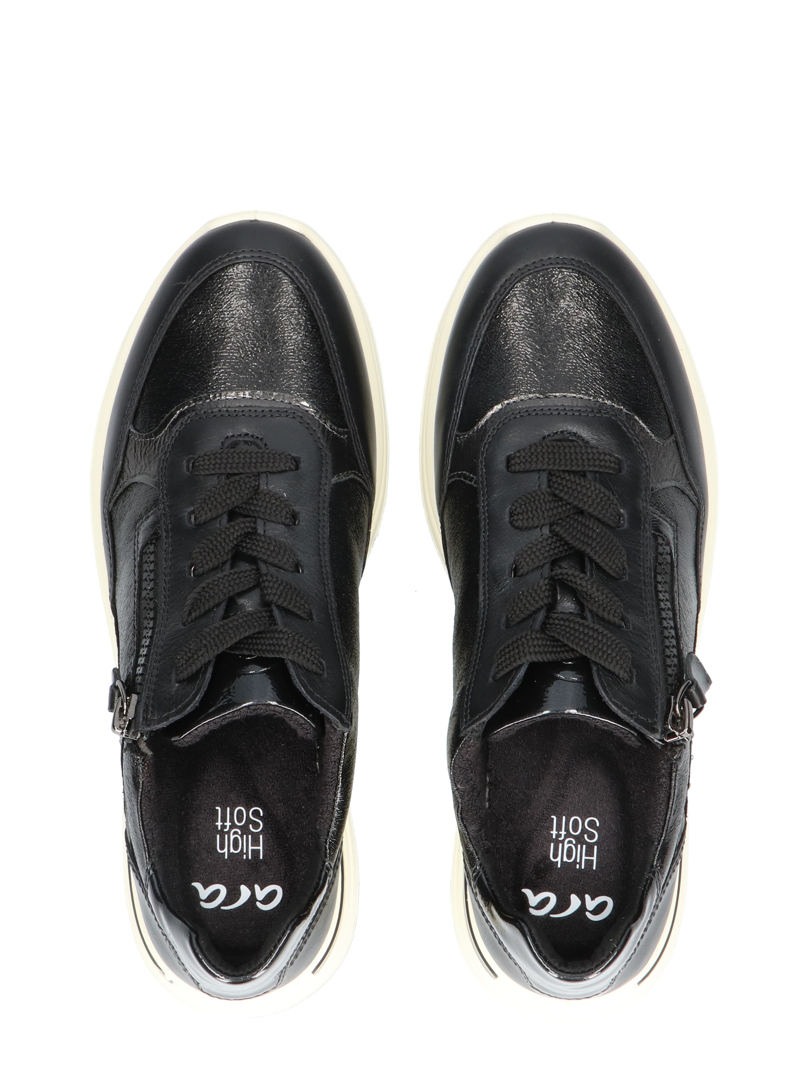 Ara - Garda 12-57702-21 Black Steel H-Wijdte - Dames - Veterschoenen - Casual Veterschoenen - 48836_11_7