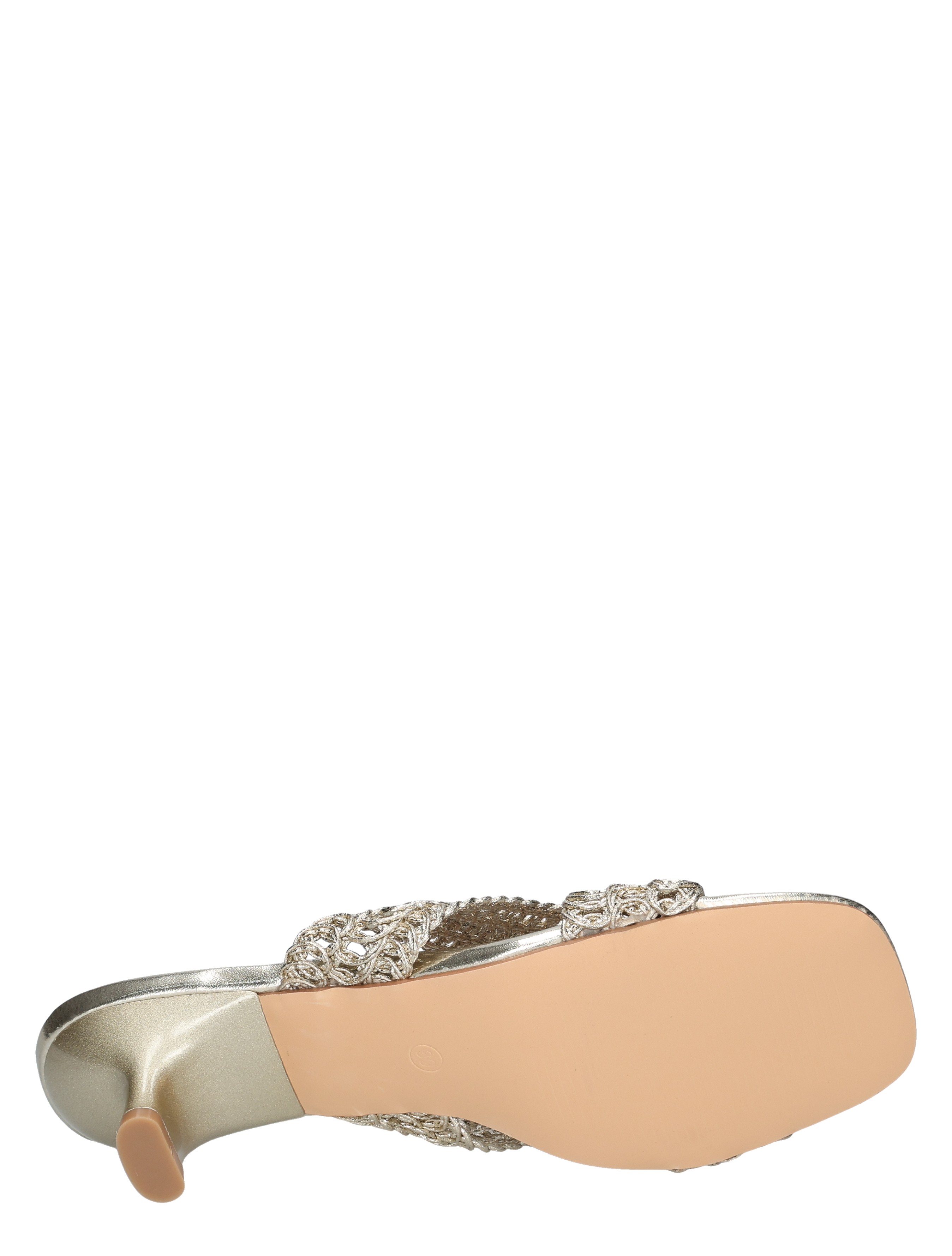 sandal, hooghe-hiel, sleehak, riemen-sandalen, glitter/metallic