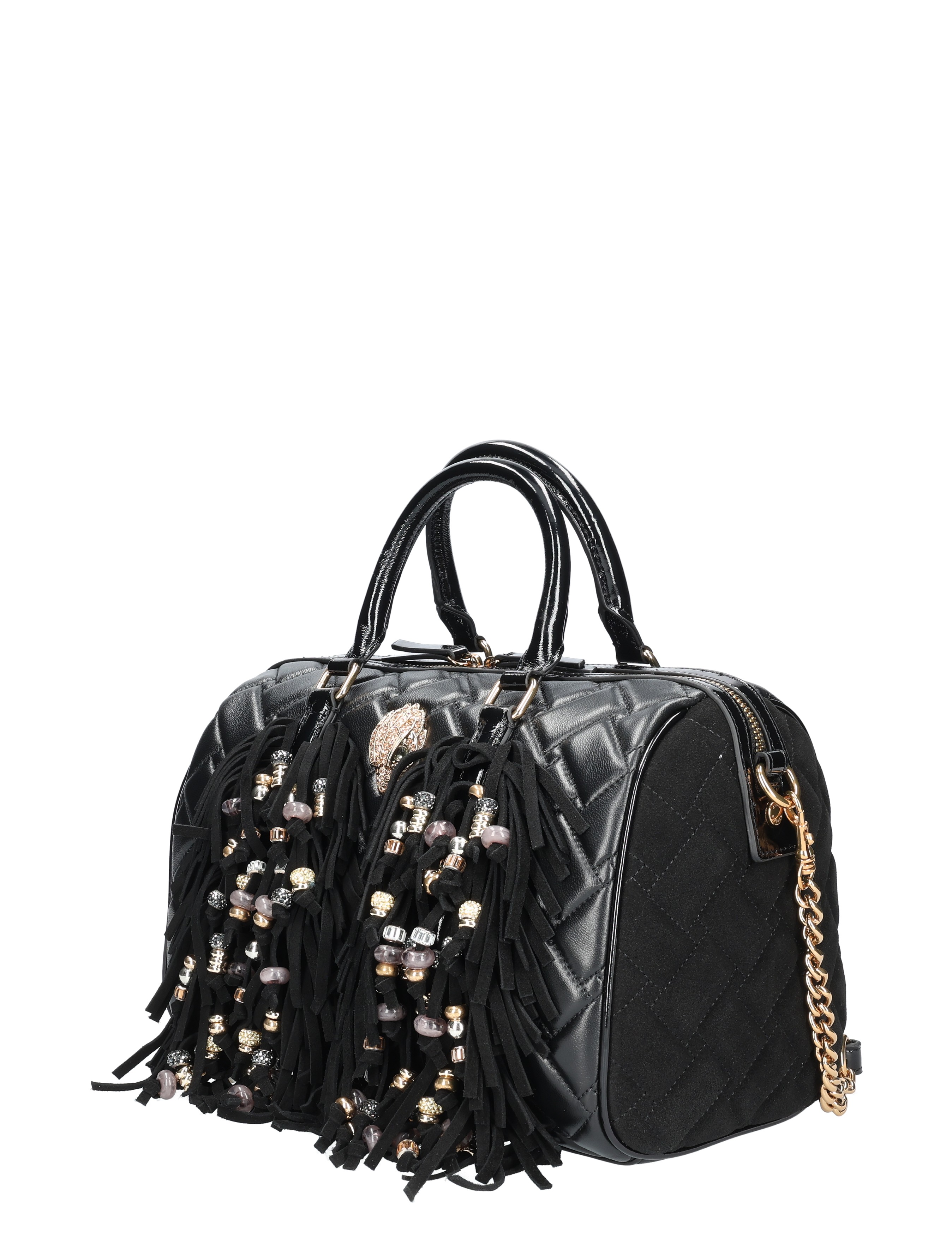 Kurt Geiger - Kensington Boston Fringe 4701600129 00 Black - Schoudertassen - Dames - 47977_11_2