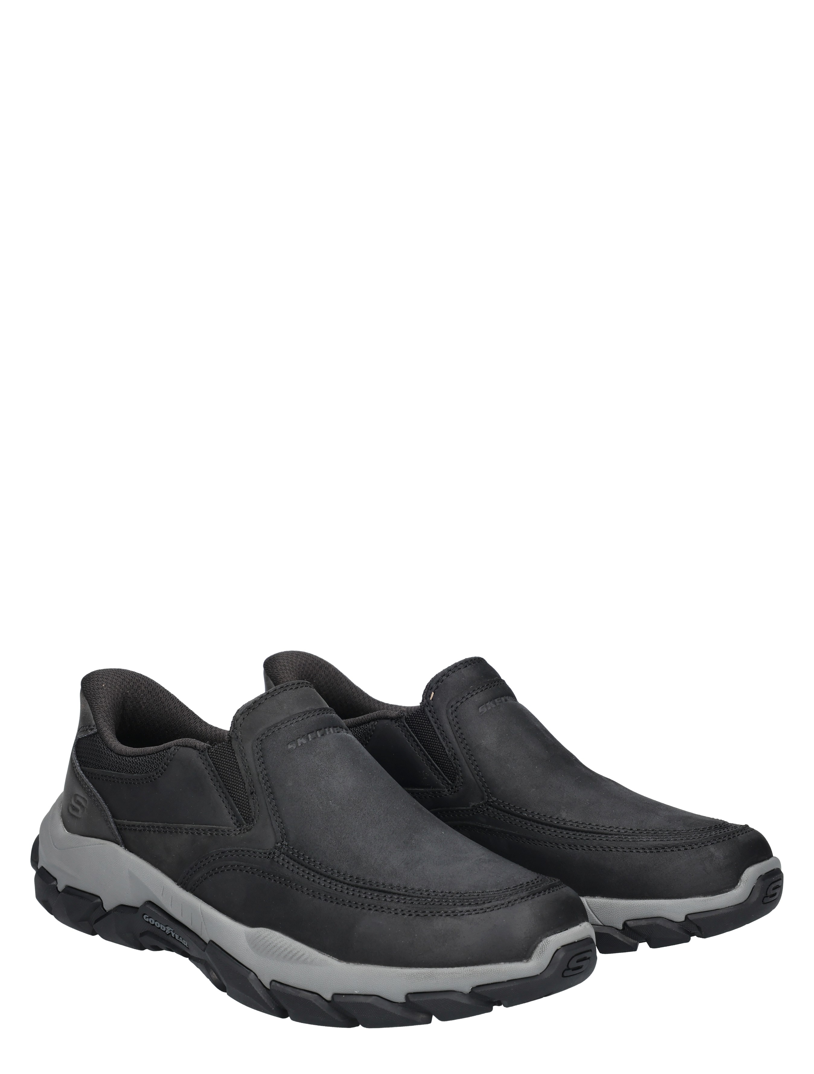 slip-ons, slipper, donkergrijs, mesh, casual shoe