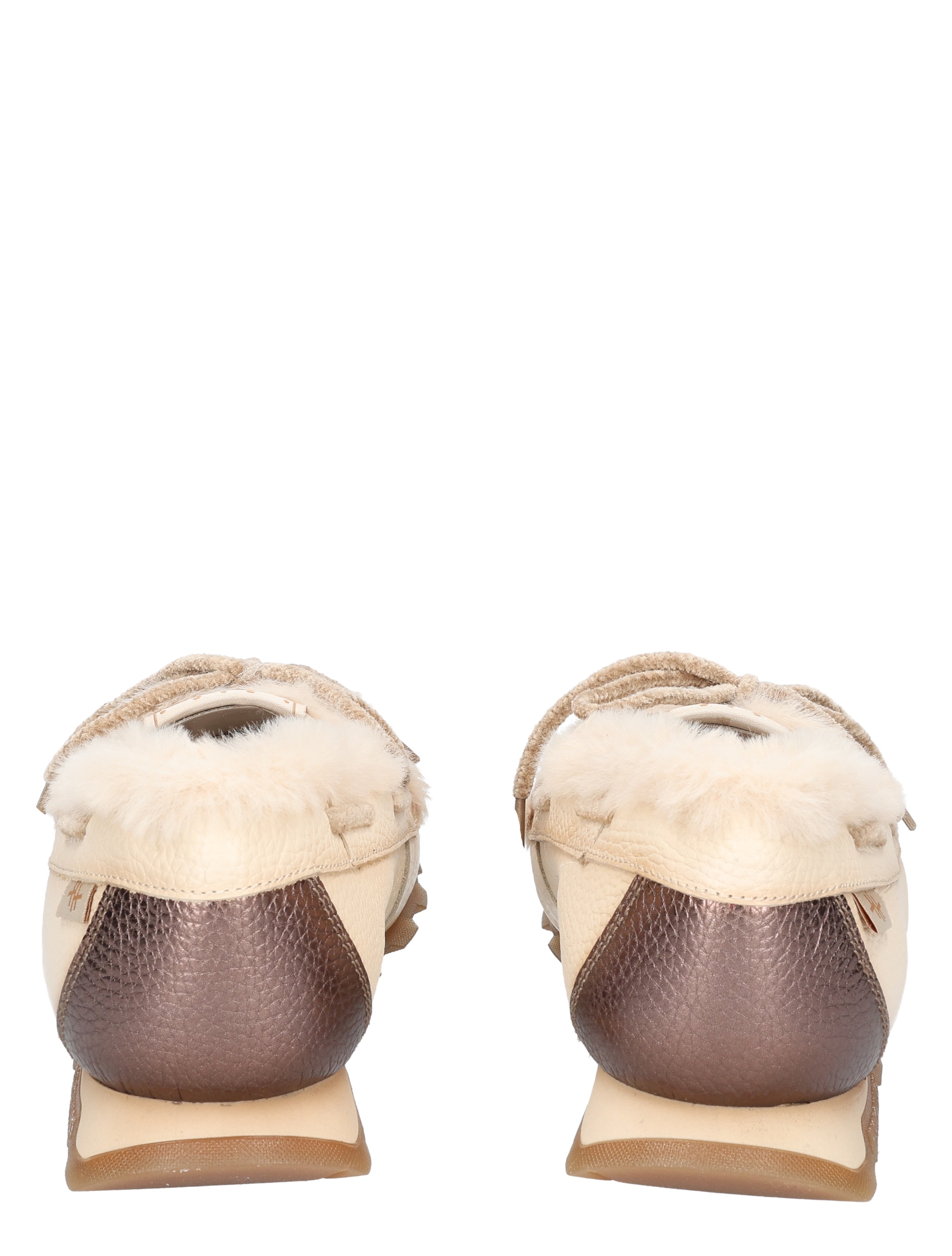 fabric, shearling, boots, brown, heel-less