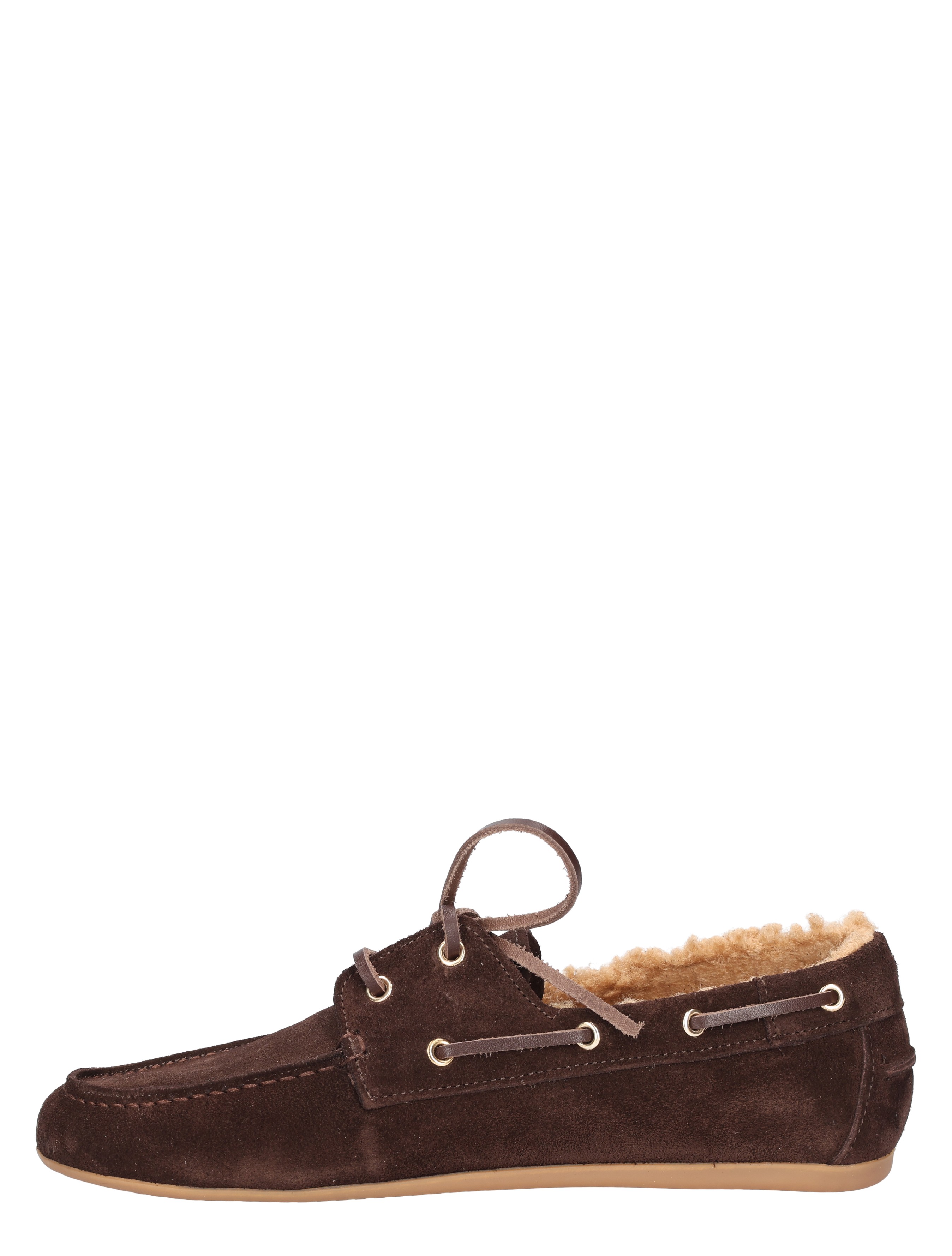 Miss Behave - Xanthi 1-o Dark Brown Suede Shearling - Dames - Veterschoenen - Casual Veterschoenen - 50763_22_2