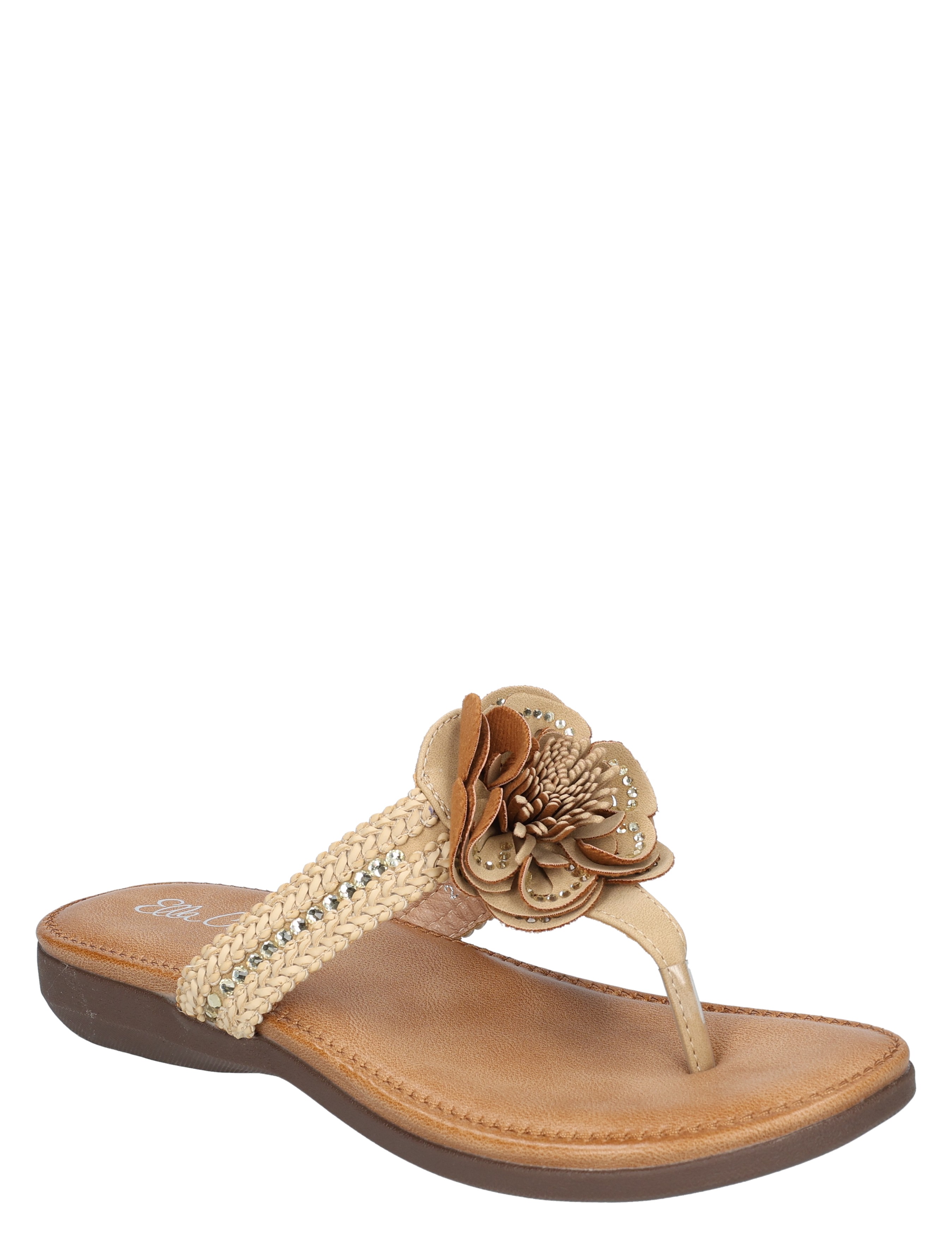 slipper, sandalen, slip-on, band, bloem