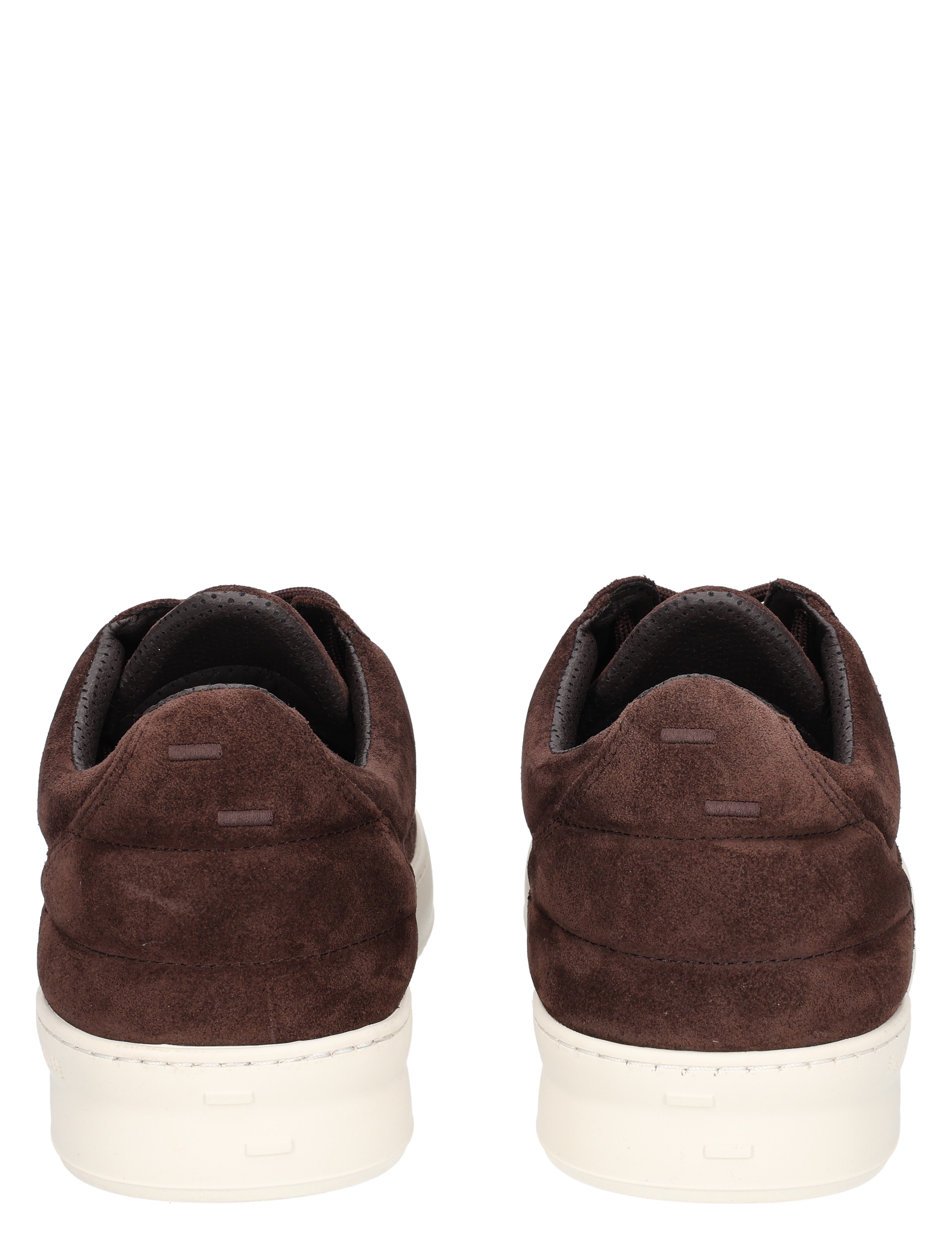 bruin, suede, loafers, casual, witte zool
