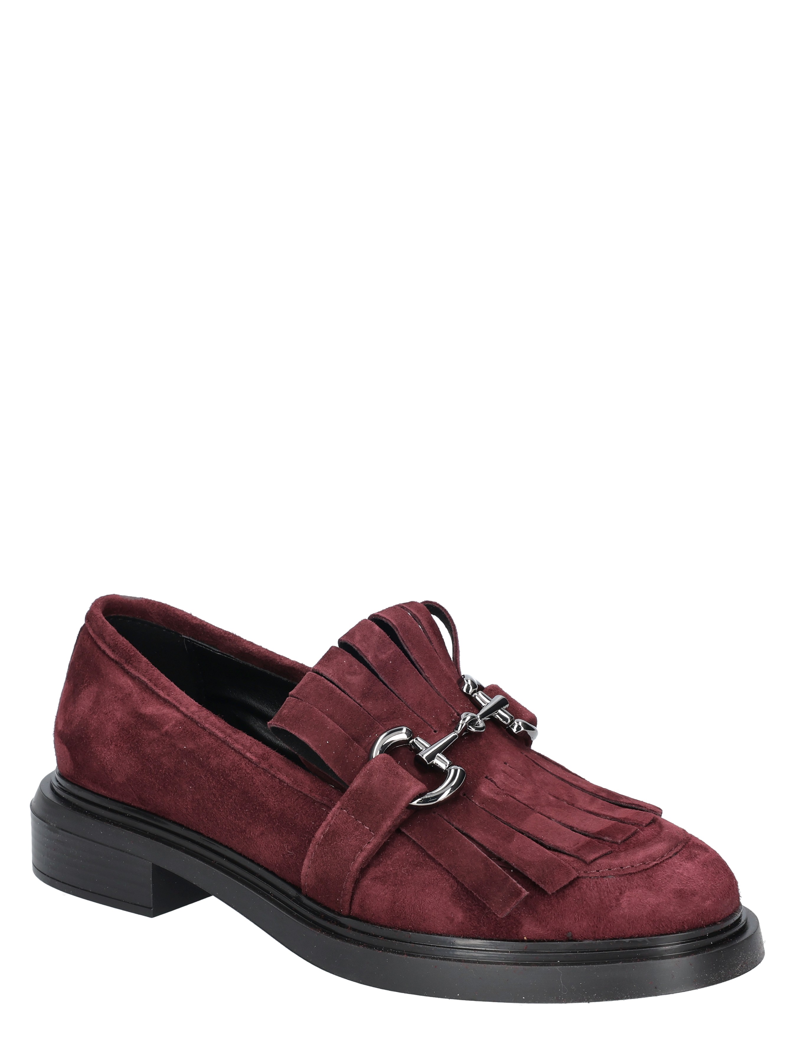 loafer, slipper, burgundy, suede, fringe