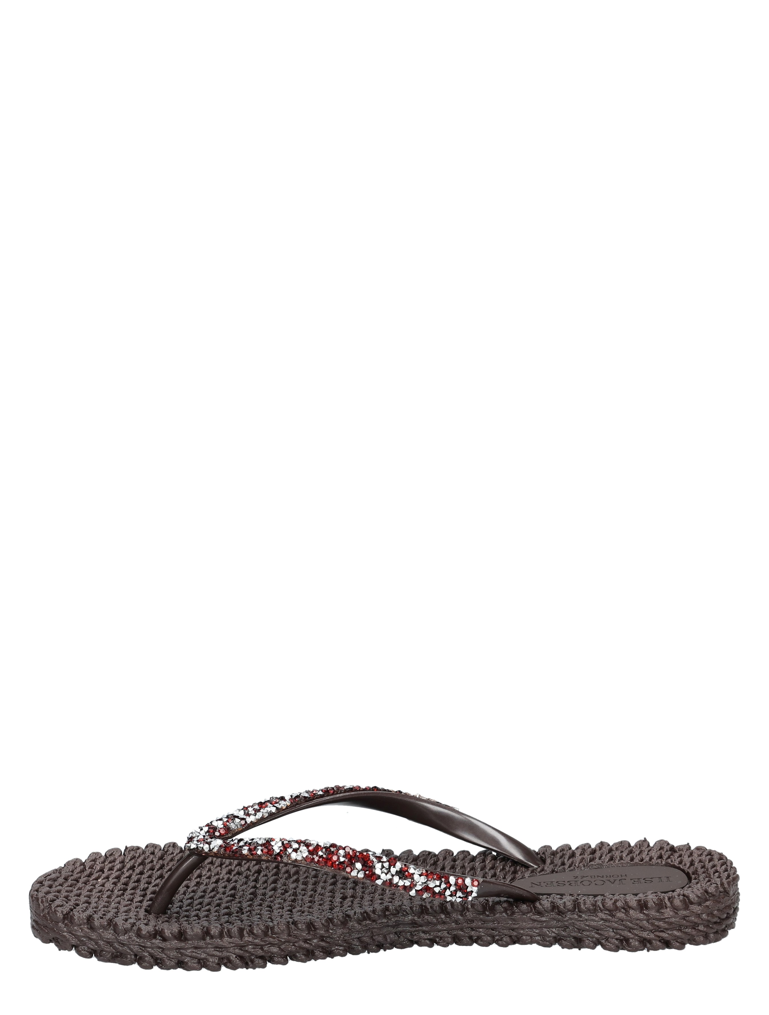 sandalen, slipper, flip-flop, zwart, glinster